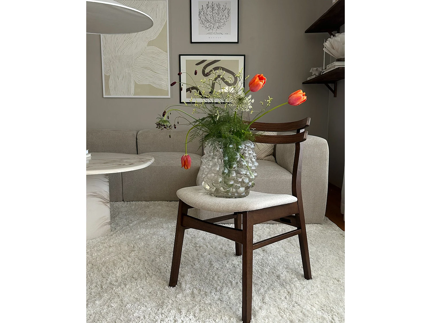 Set di 2 sedie da pranzo CYNTHIANA Legno Beige chiaro