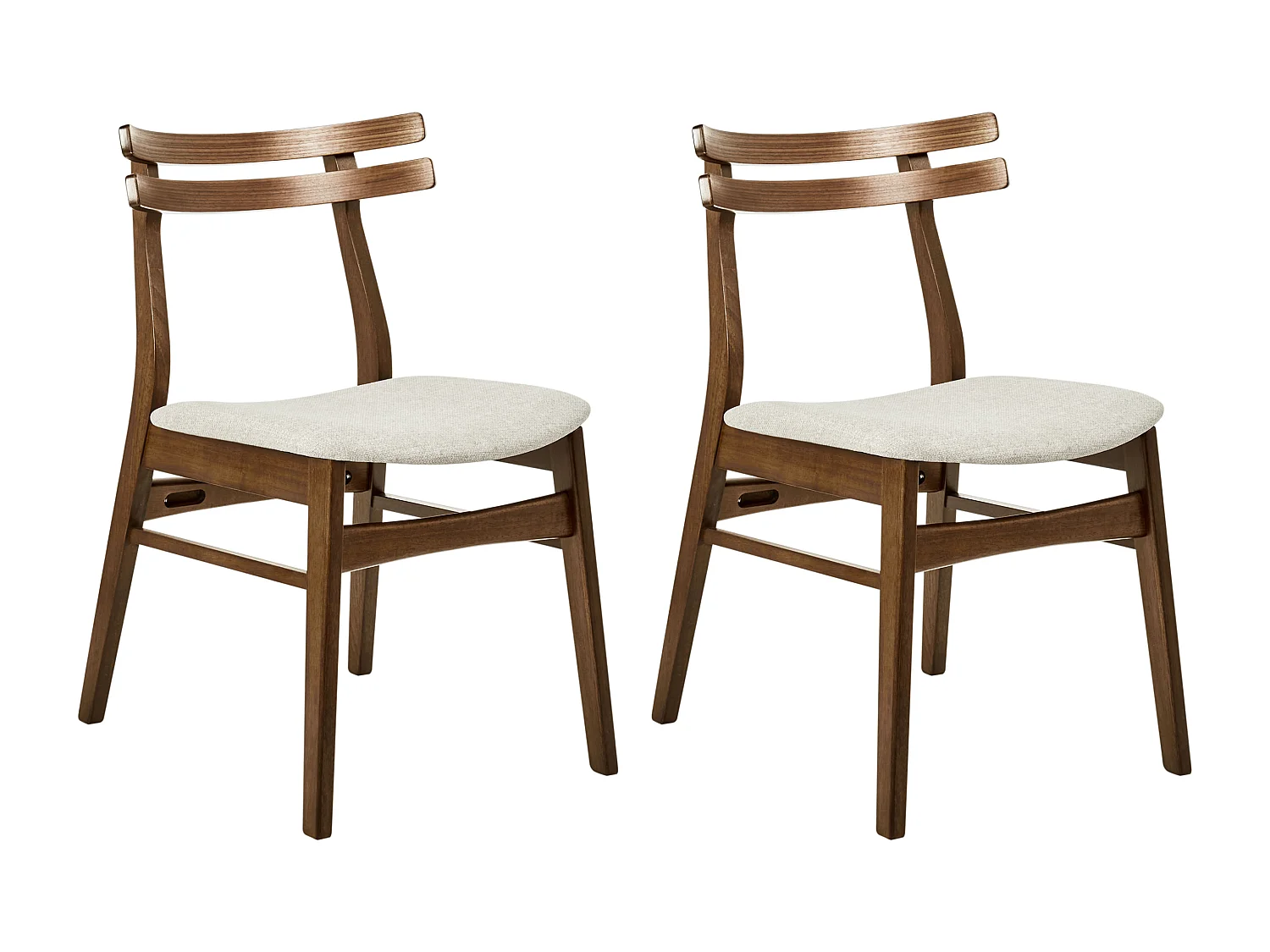 Esszimmerstuhl 2er Set CYNTHIANA Holz Hellbeige