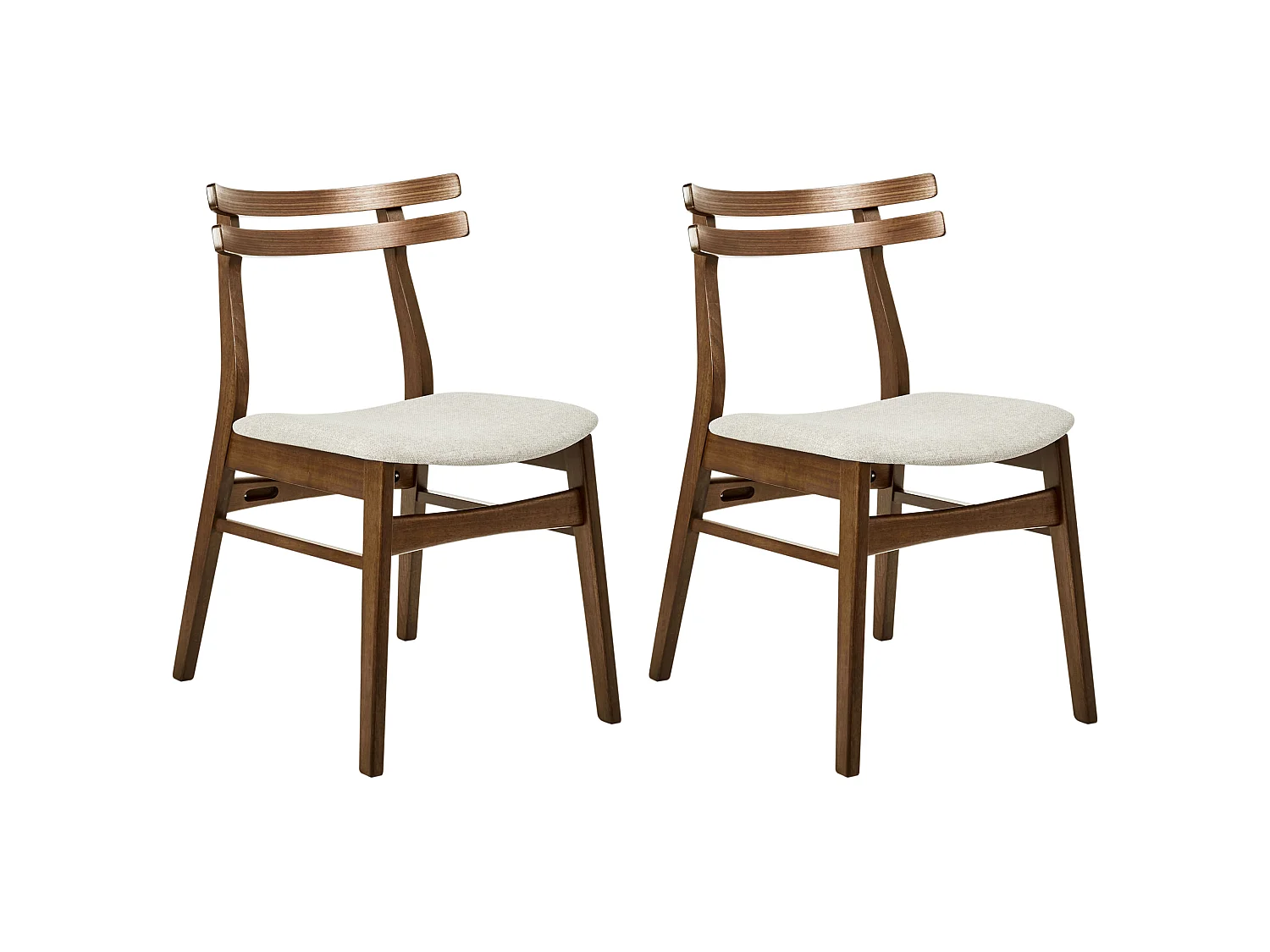 Lot de 2 chaises de salle à manger CYNTHIANA Bois Beige clair