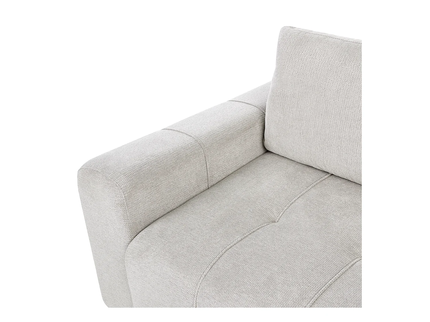 Canapé-lit d'angle 3 places INNVIK Tissu Gris clair avec rangement Côté droit