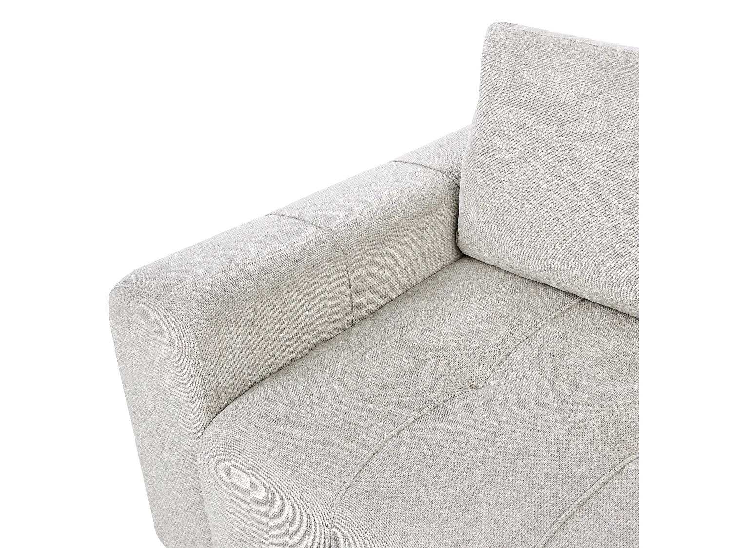 Canapé-lit d'angle 3 places INNVIK Tissu Gris clair avec rangement Côté droit