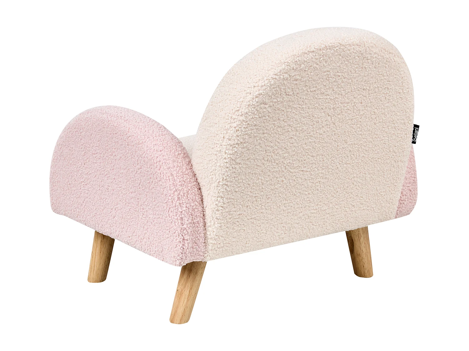 Fauteuil pour enfants Arc-en-ciel OMBO Bouclé Rose pastel