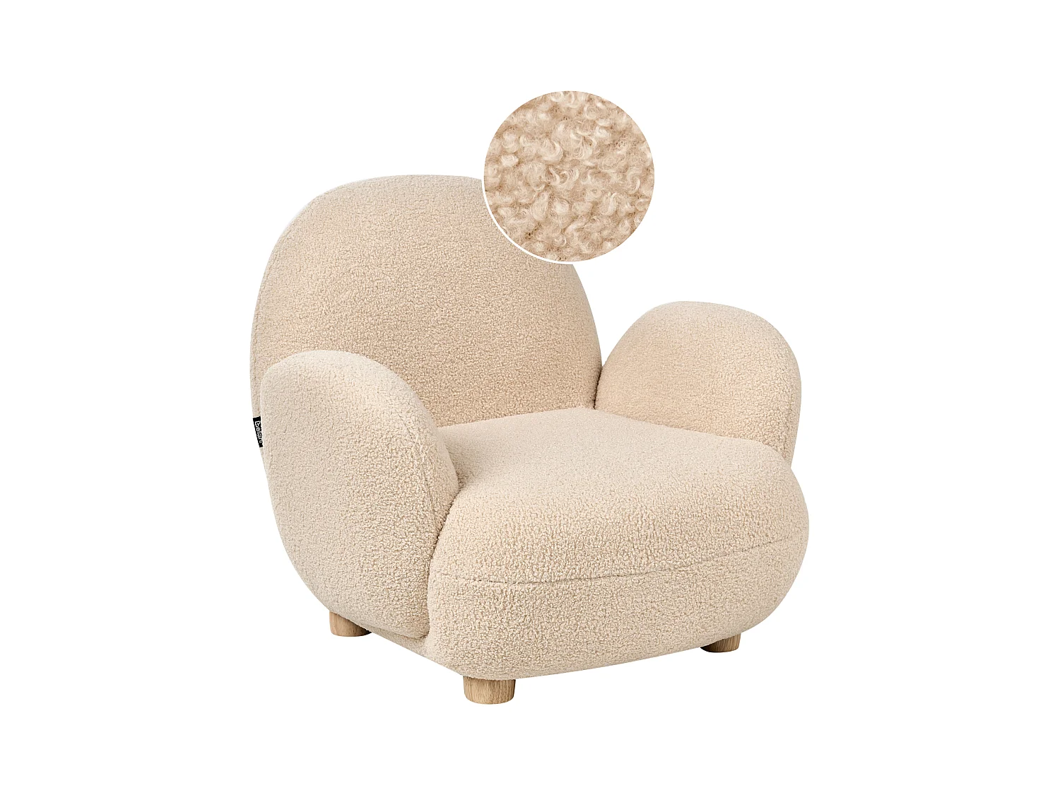 Kindersessel Bouclé beige HEM