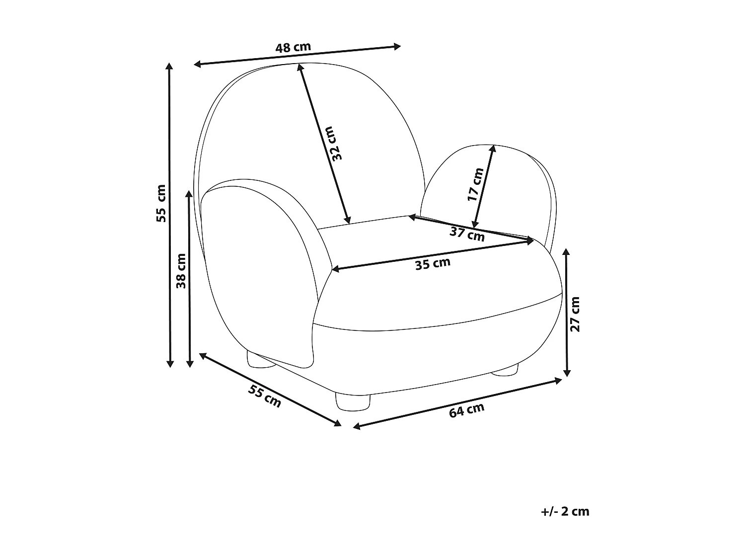 Fauteuil pour enfants HEM Bouclé Beige
