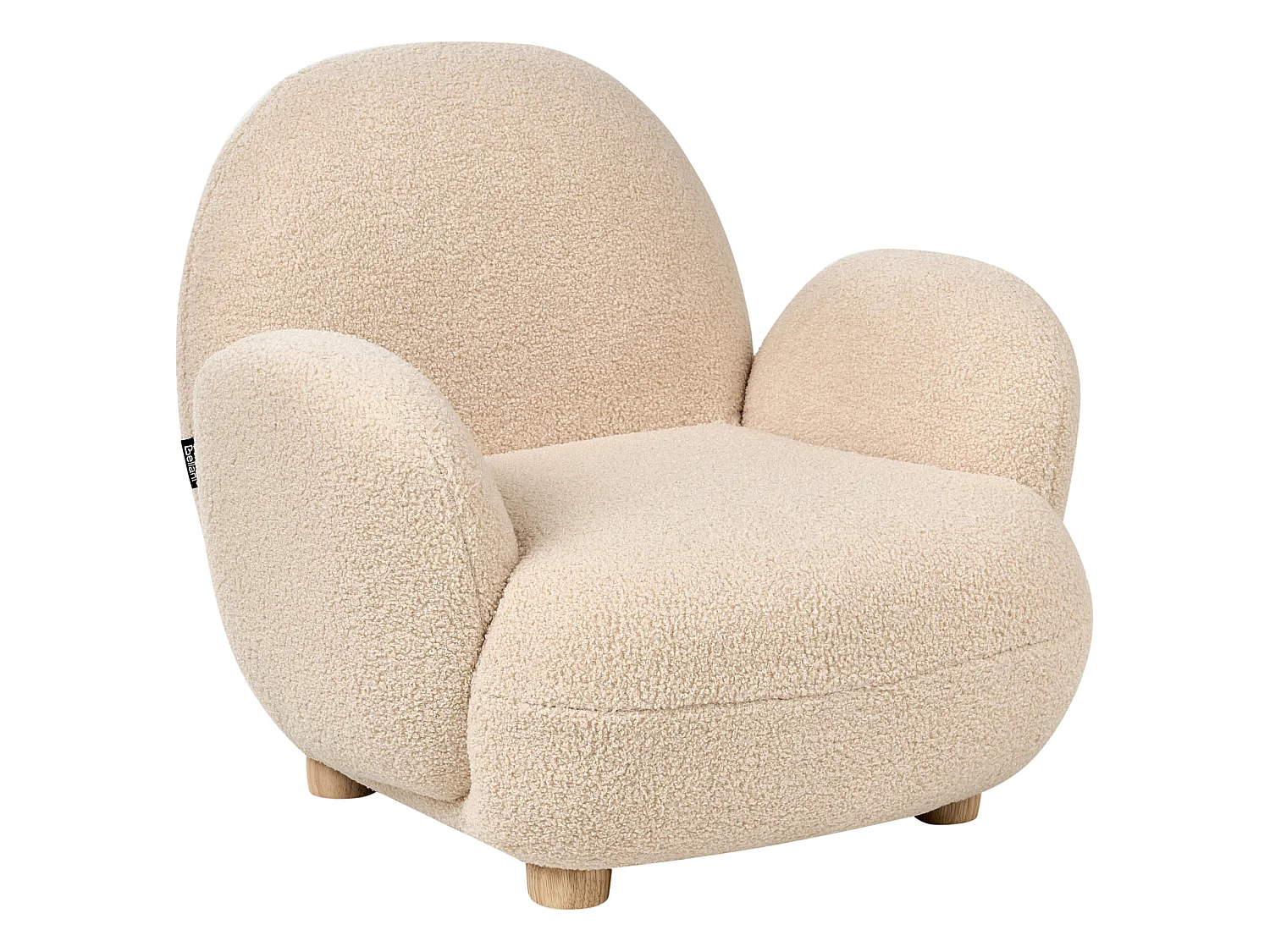 Fauteuil enfants en bouclé beige HEM