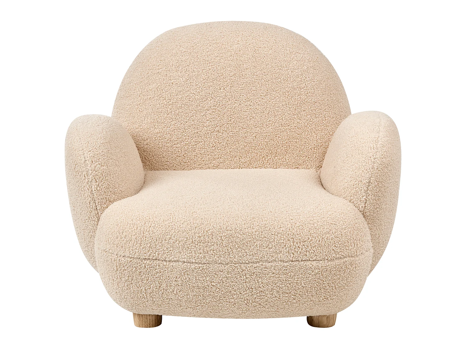 Fauteuil enfants en bouclé beige HEM