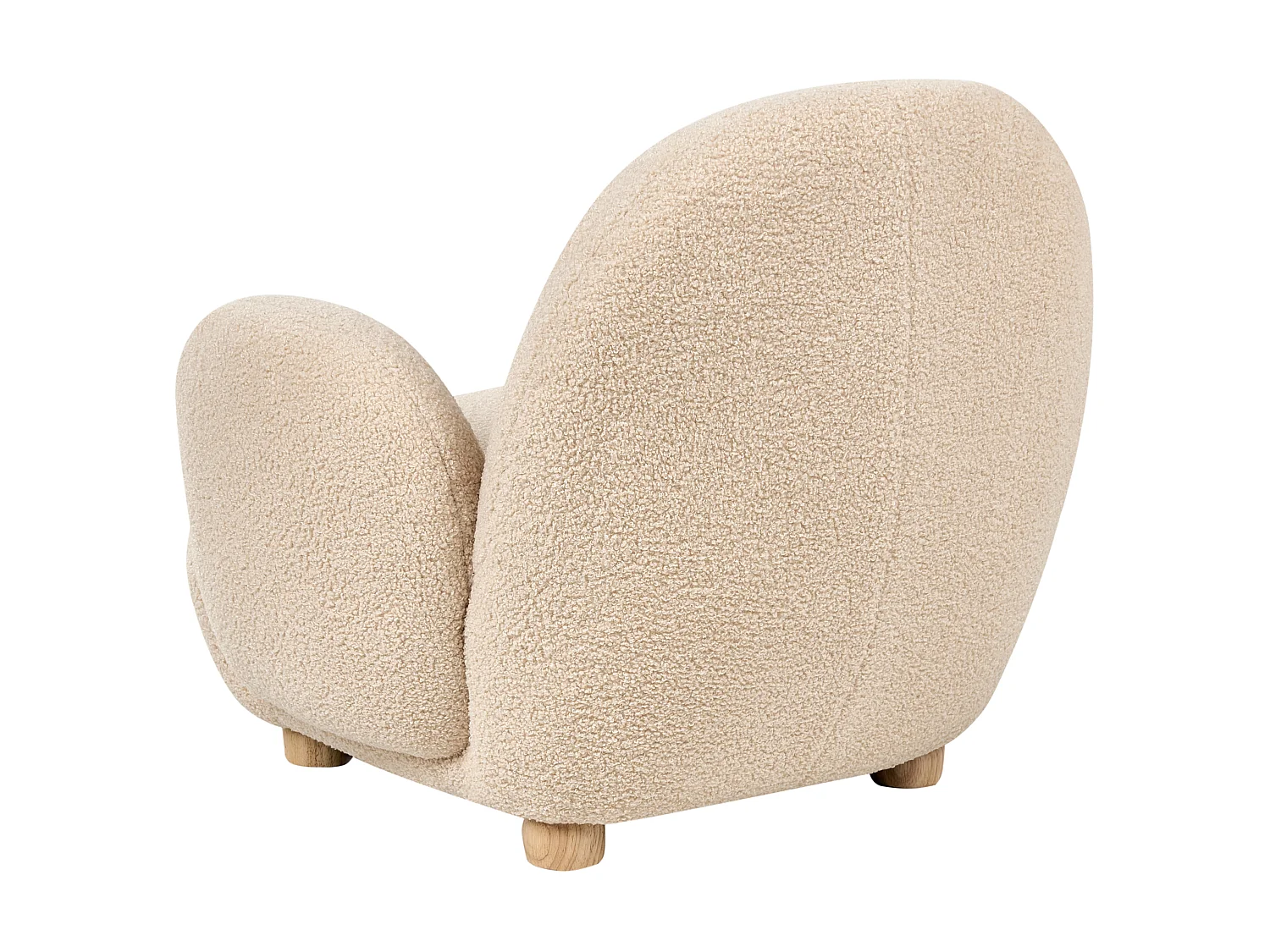 Fauteuil enfants en bouclé beige HEM