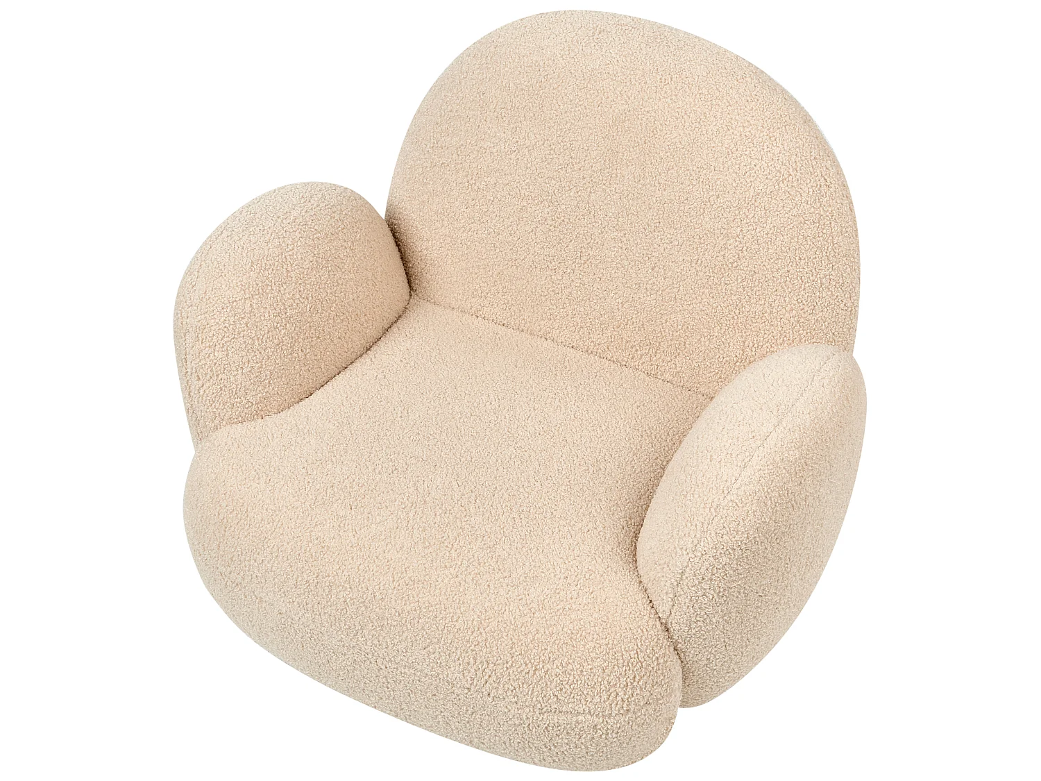 Fauteuil enfants en bouclé beige HEM