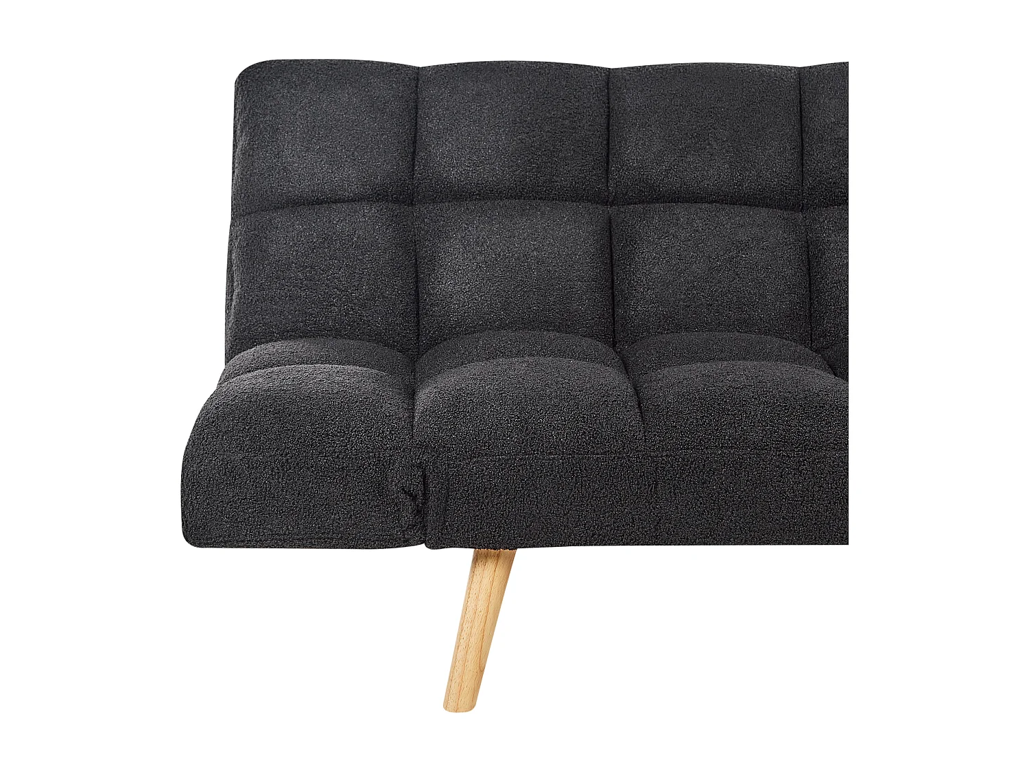 Sofa rozkładana INGARO Boucle Czarny dla 2 osób