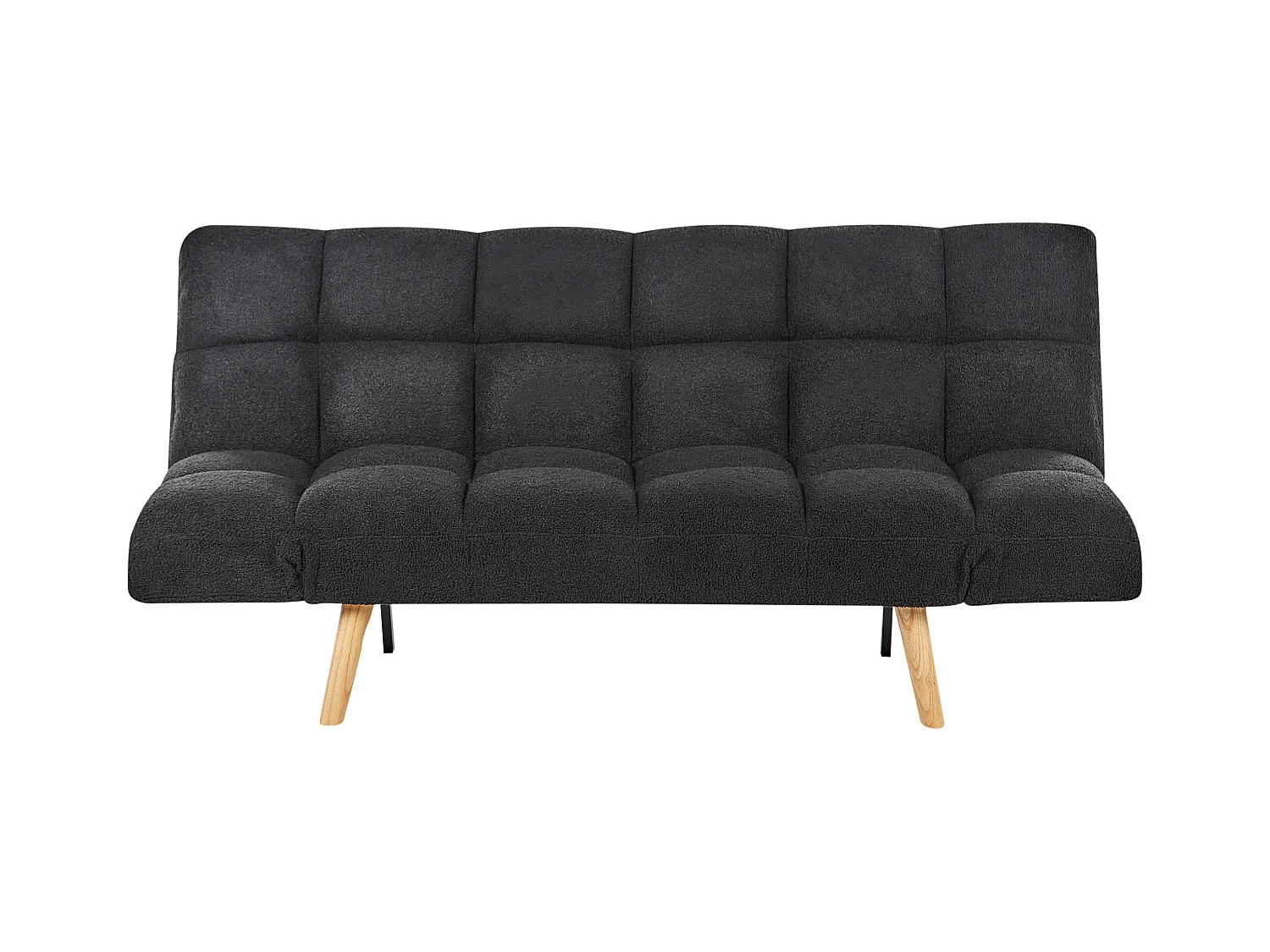 Sofa rozkładana INGARO Boucle Czarny dla 2 osób