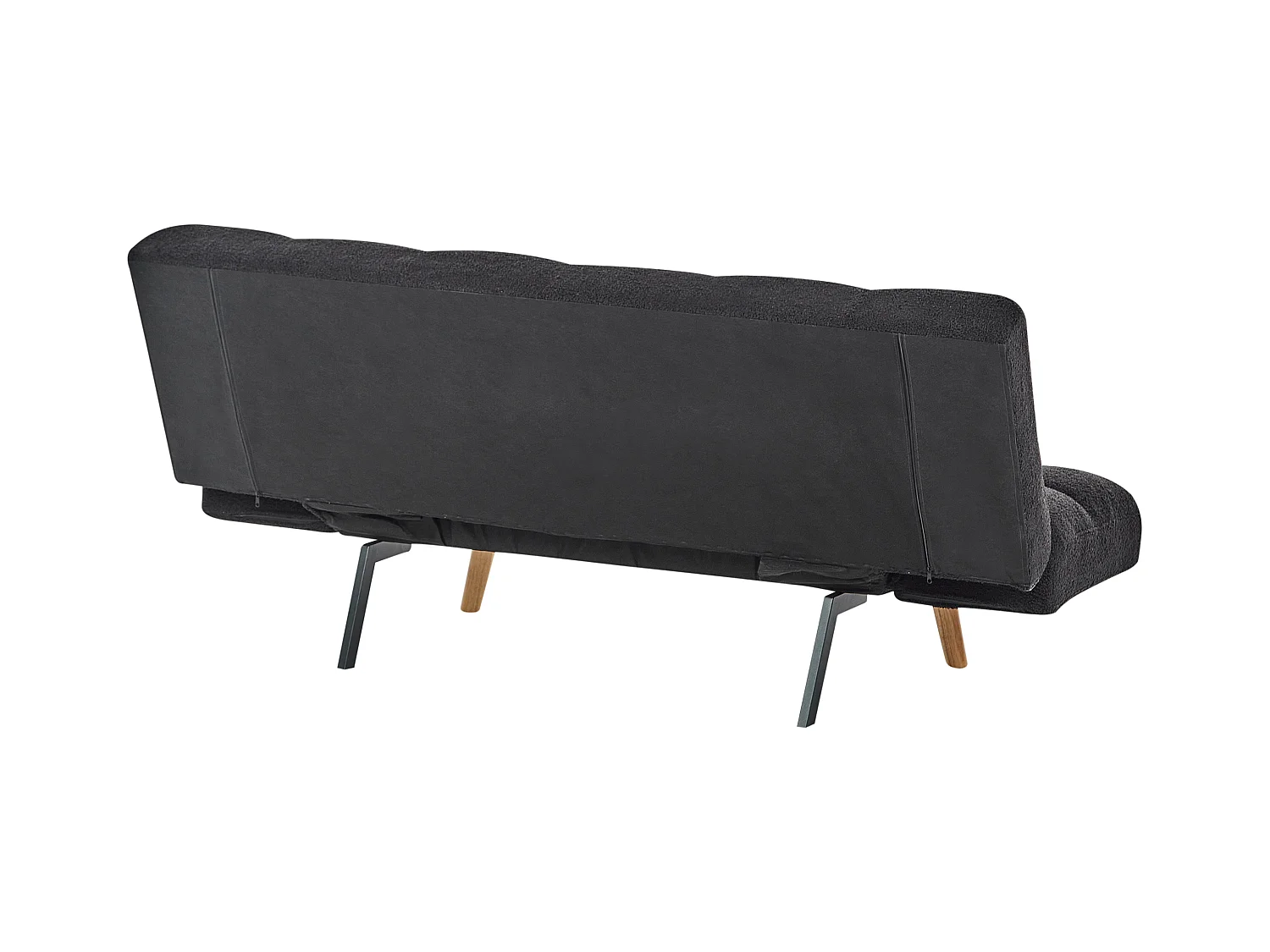 Sofa rozkładana INGARO Boucle Czarny dla 2 osób