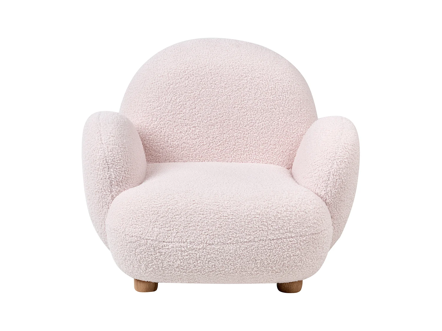 Kindersessel Bouclé pastellrosa HEM