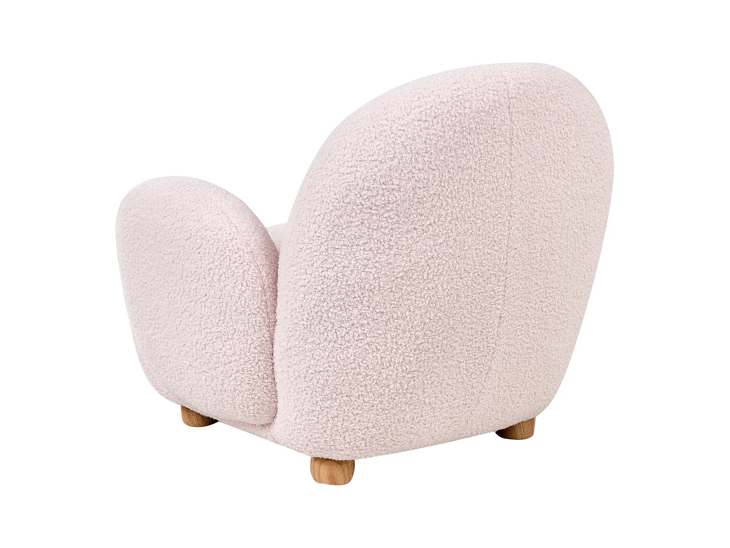 Kindersessel Bouclé pastellrosa HEM