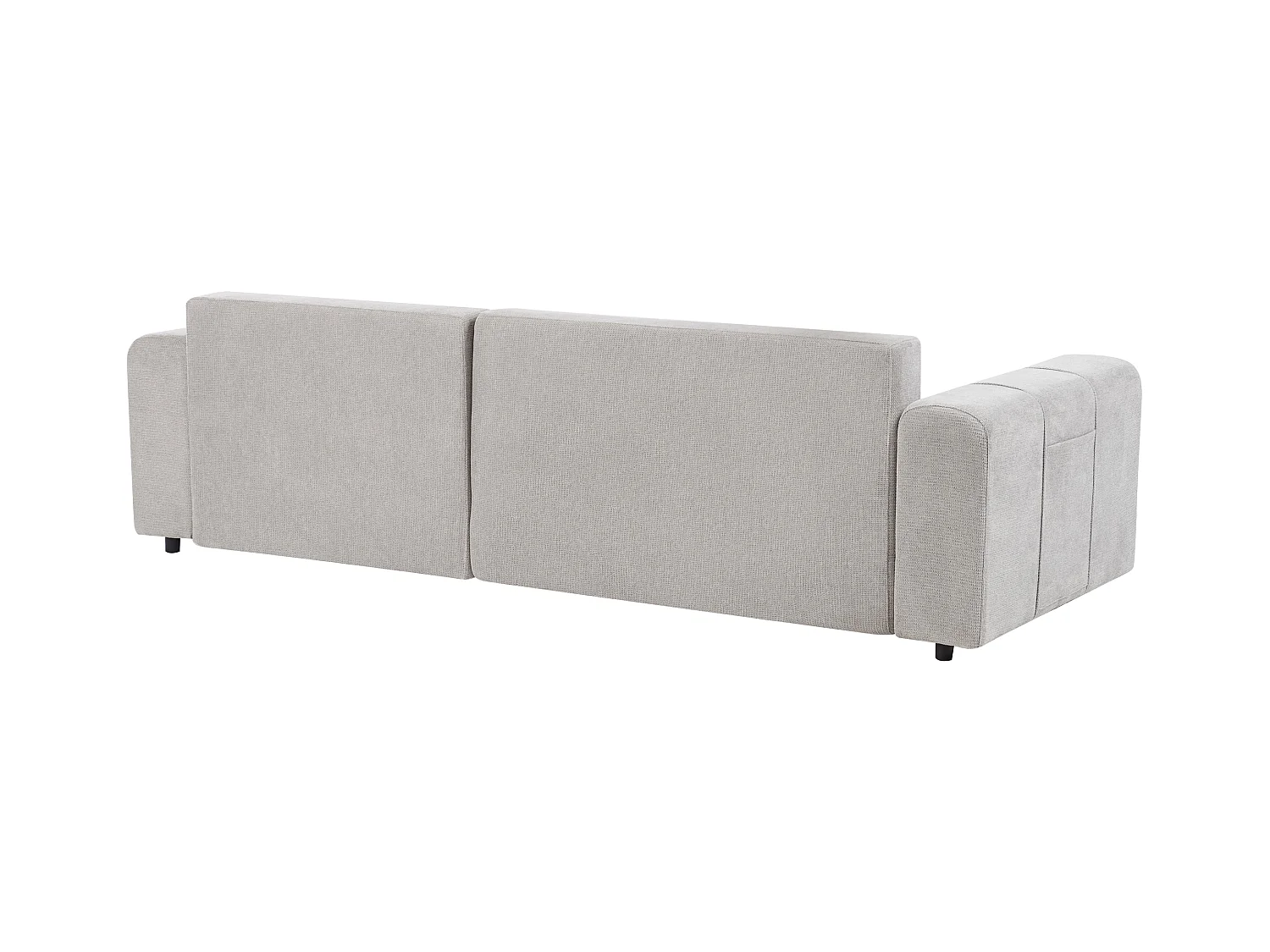 Canapé-lit d'angle 3 places INNVIK Tissu Gris clair avec rangement Côté droite