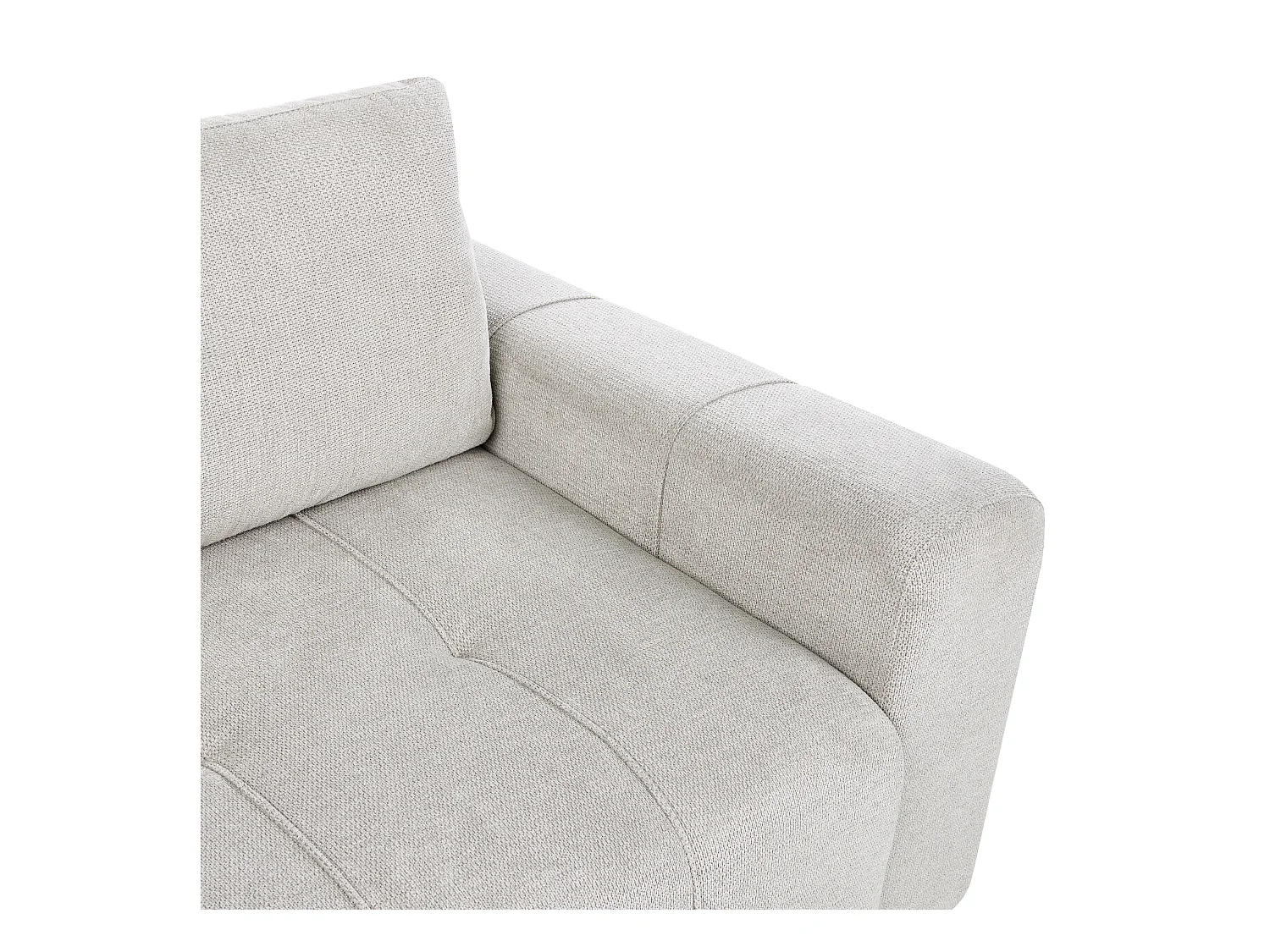 Canapé-lit d'angle 3 places INNVIK Tissu Gris clair avec rangement Côté droite