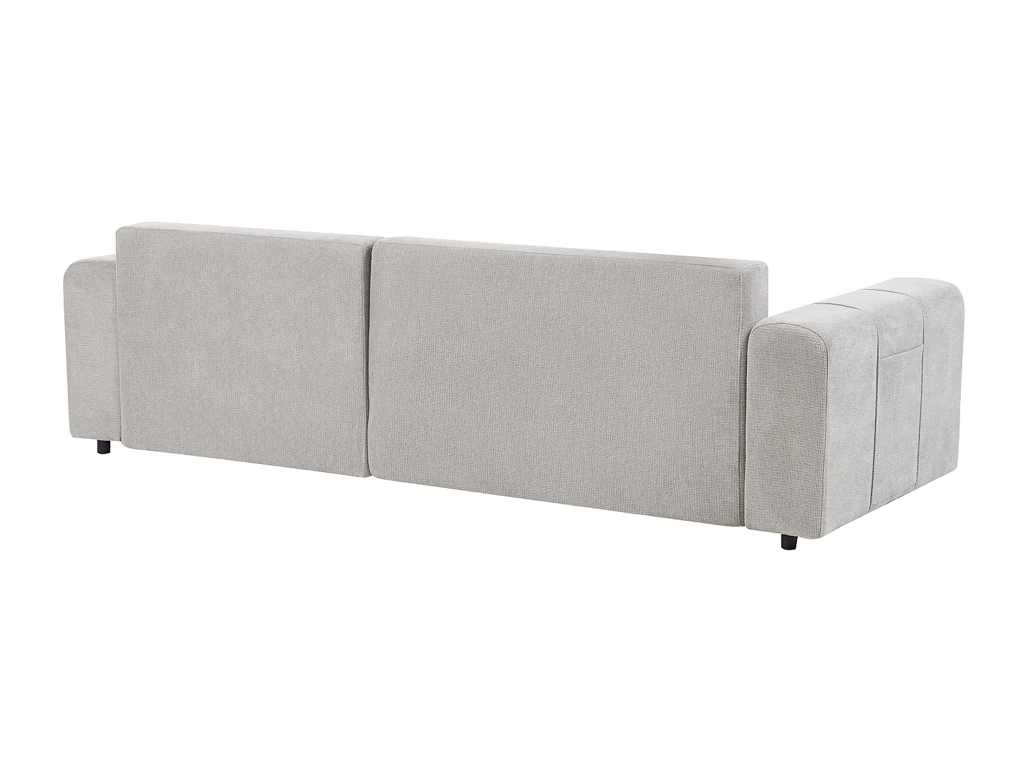 Canapé-lit d'angle 3 places INNVIK Tissu Gris clair avec rangement Côté droite