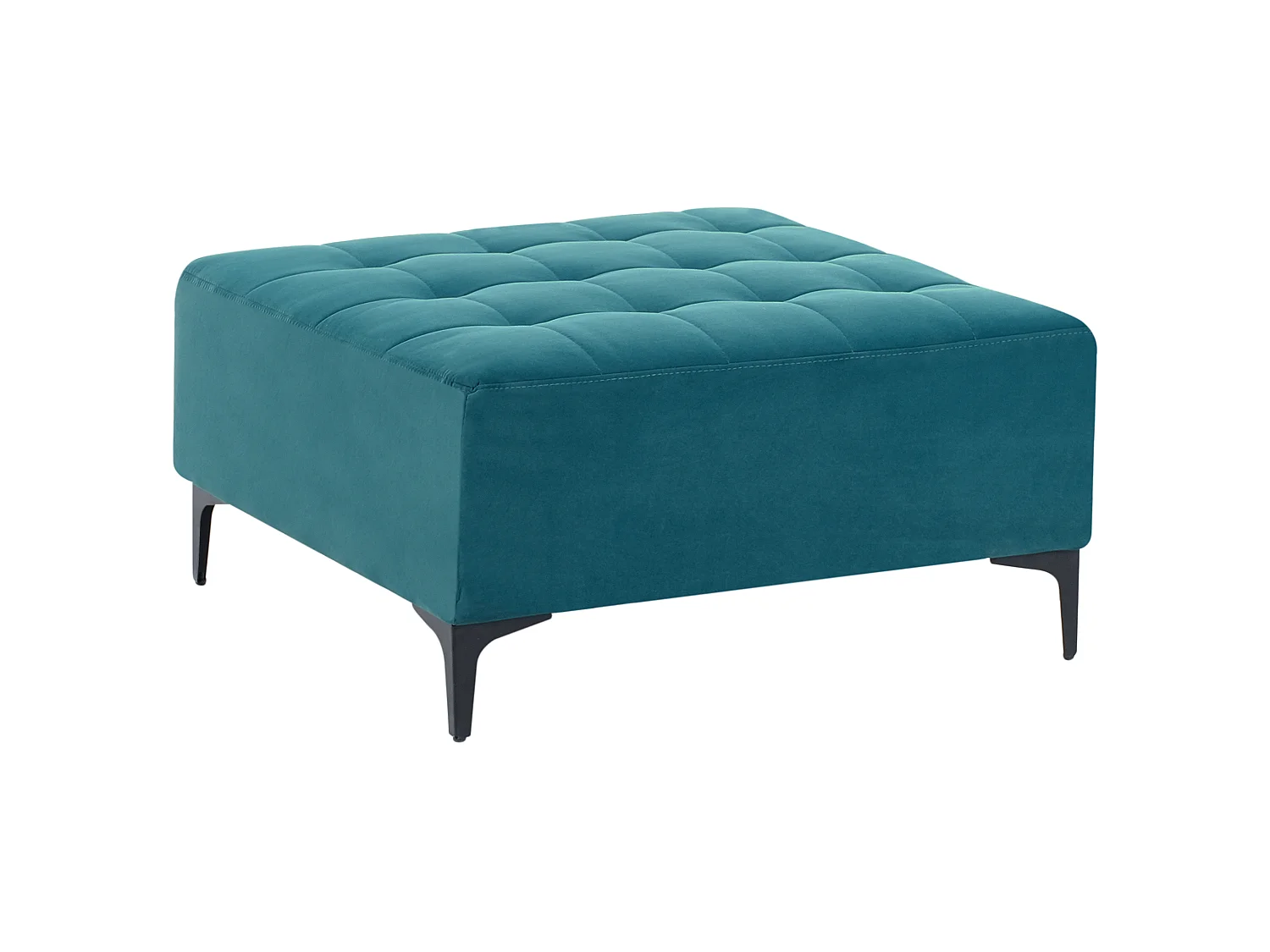 Modul Eckschlafsofa ABERDEEN Samtstoff Seeblau 4-Sitzer linksseitig