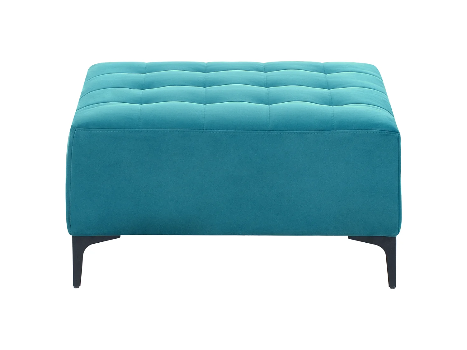 Modul Eckschlafsofa ABERDEEN Samtstoff Seeblau 4-Sitzer linksseitig