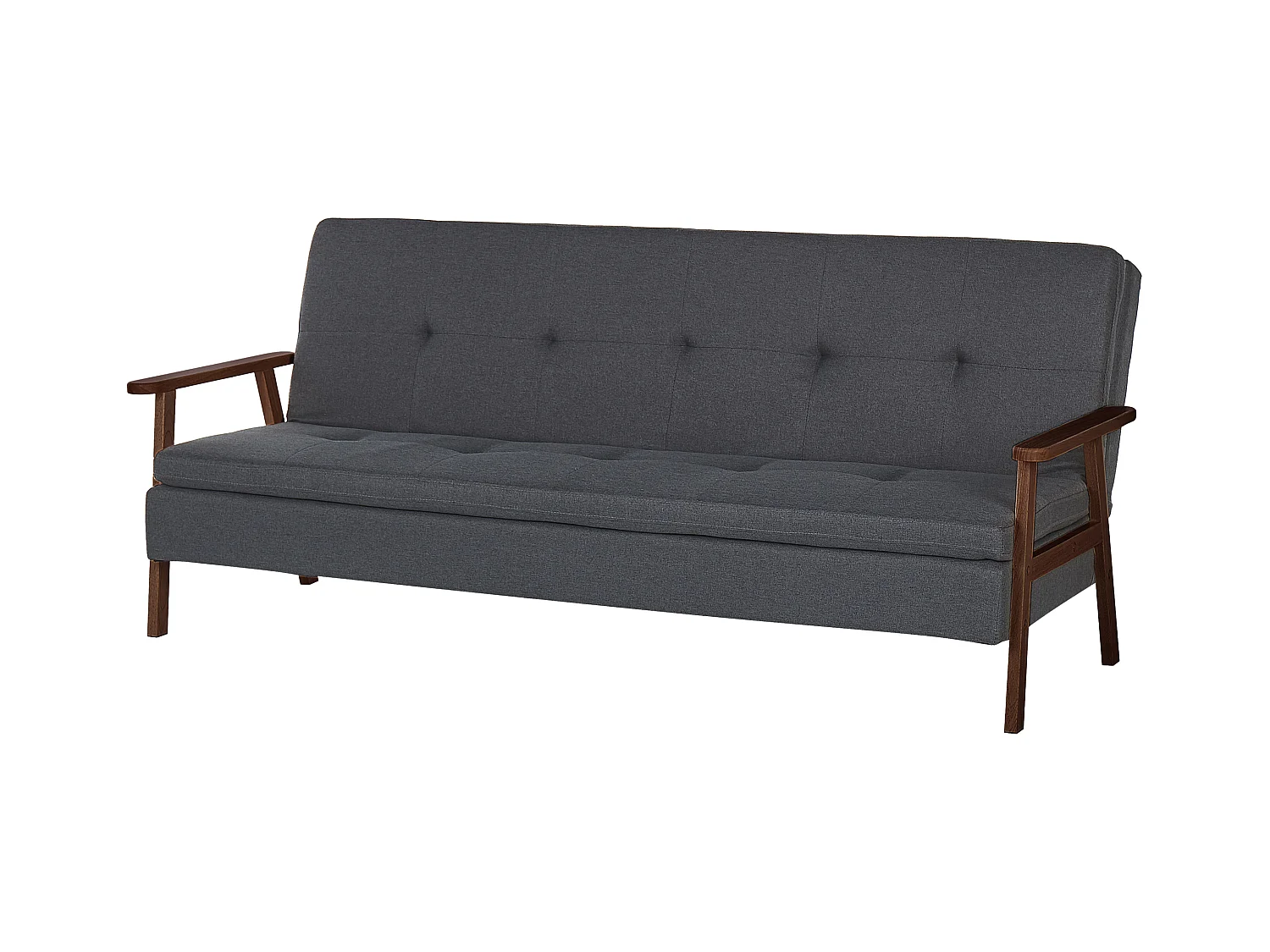Sofa rozkładana TJORN Ciemnoszary dla 3 osób