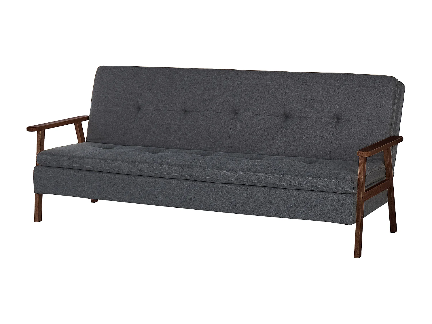 Canapé-lit 3 places TJORN Tissu Gris foncé