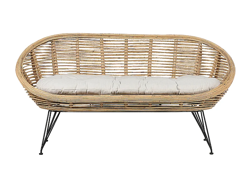 Sofa ogrodowa dla 2 osób MARATEA Rattan Naturalny
