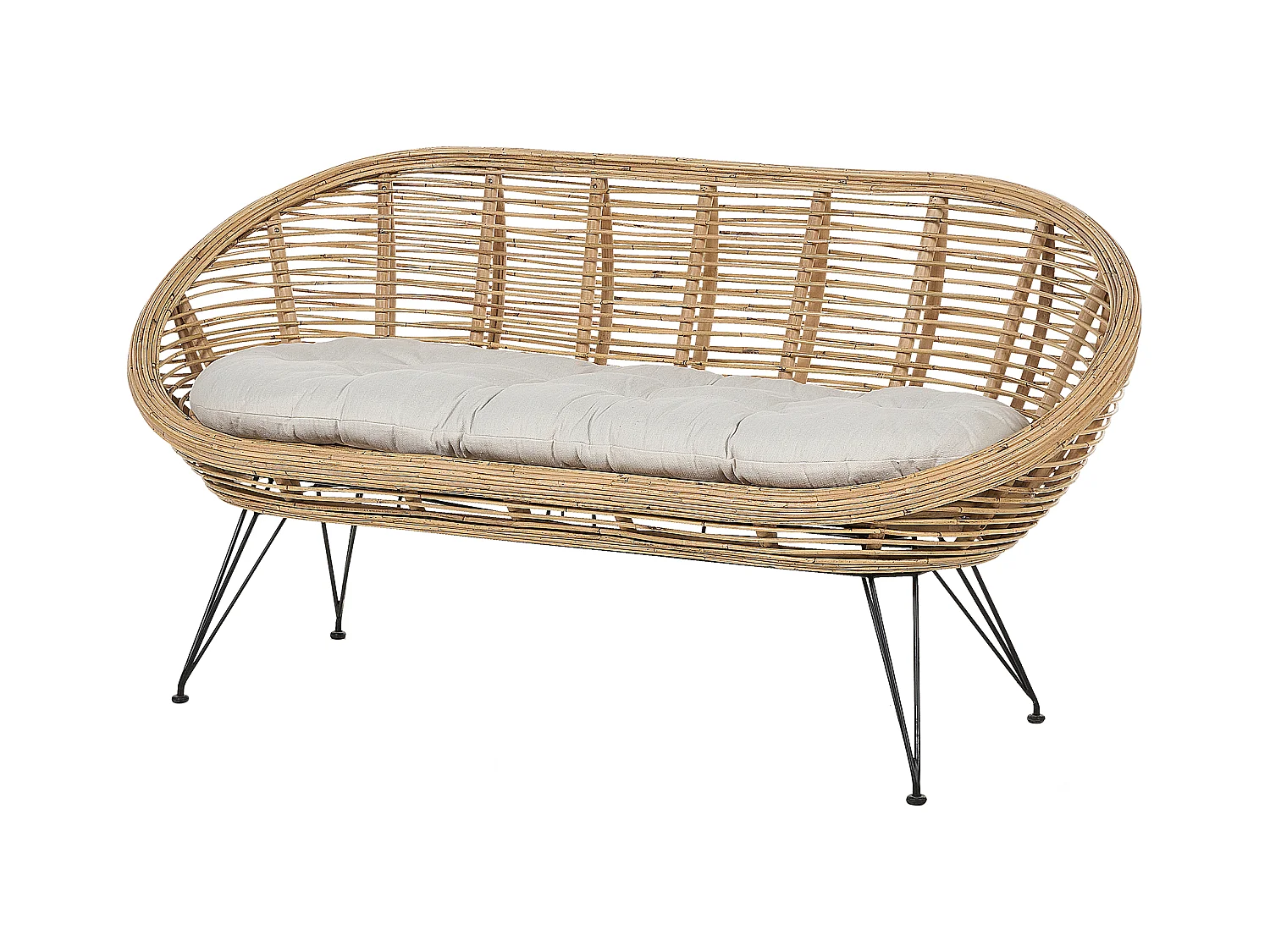 Sofa ogrodowa dla 2 osób MARATEA Rattan Naturalny