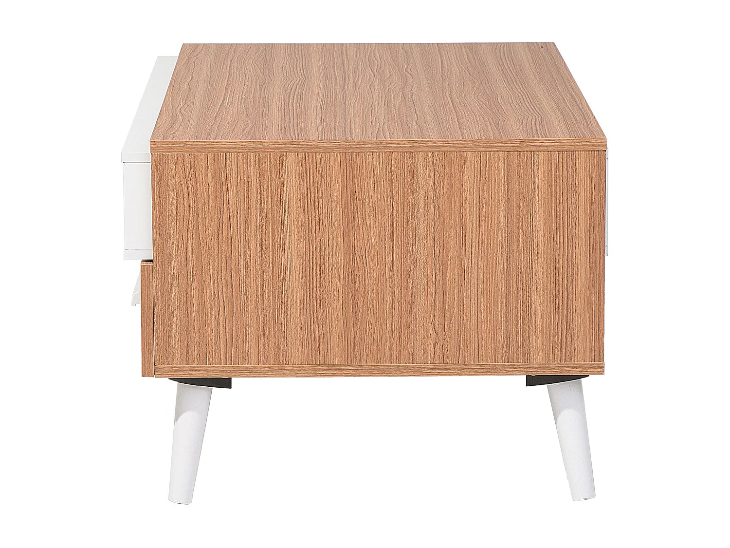 Mesa de centro ALLOA Marrón claro/Blanco con almacenaje