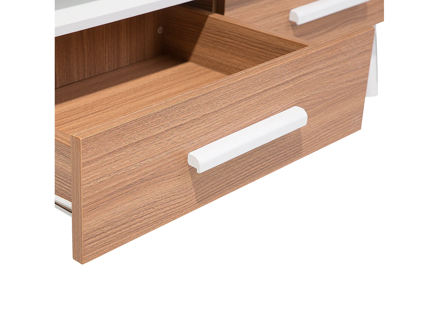 Mesa de centro ALLOA Marrón claro/Blanco con almacenaje