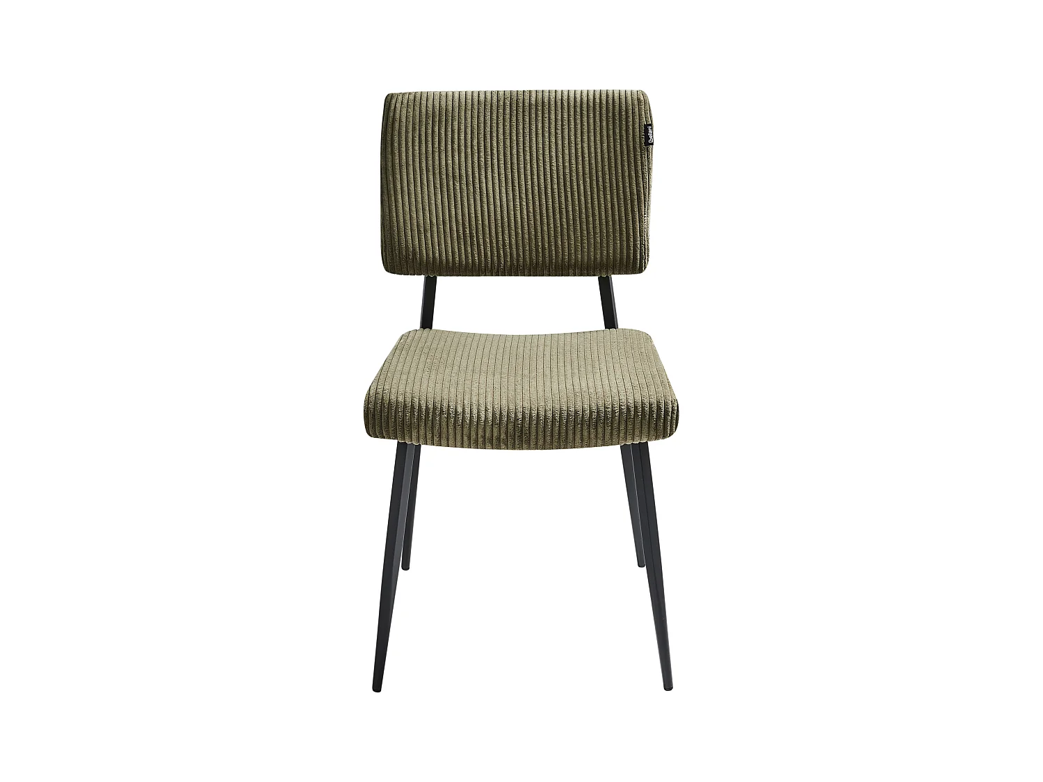 Lot de 2 chaises de salle à manger STURGIS Velours côtelé Vert olive