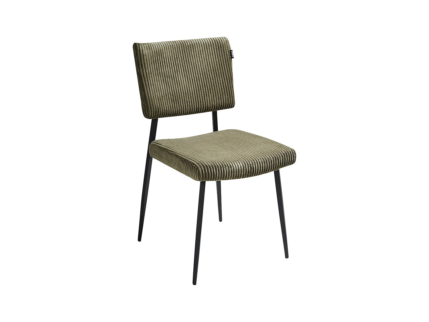 Lot de 2 chaises de salle à manger STURGIS Velours côtelé Vert olive