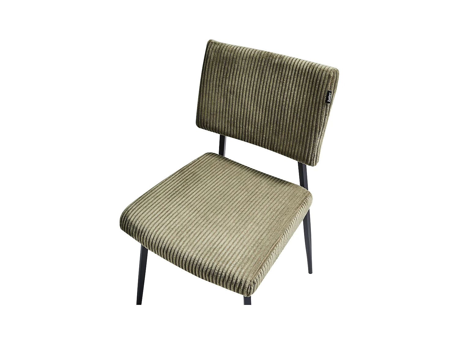 Lot de 2 chaises de salle à manger STURGIS Velours côtelé Vert olive