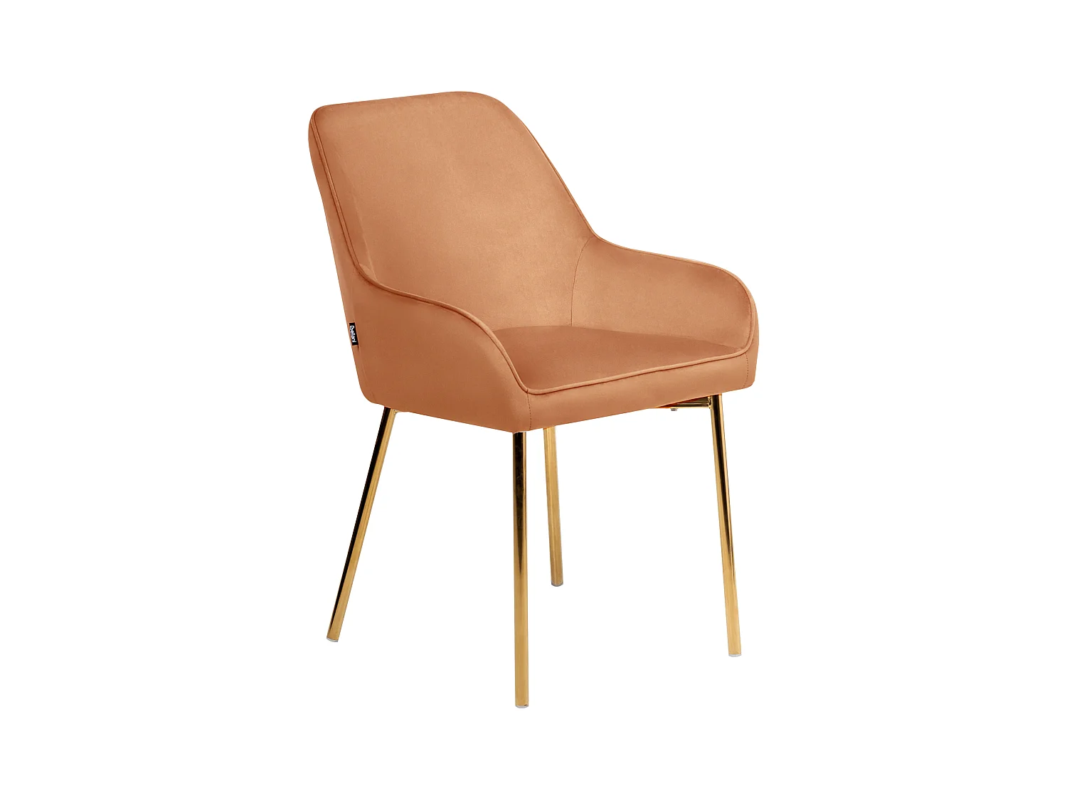 Esszimmerstuhl 2er Set LOVERNA Samtstoff Orange