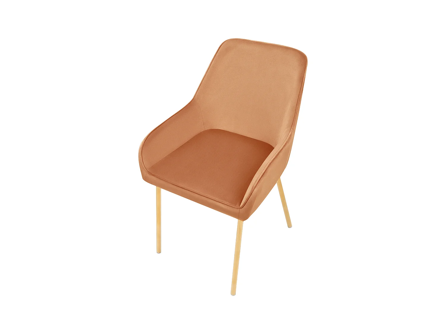 Zestaw 2 krzeseł do jadalni LOVERNA Welur Pomarańczowy