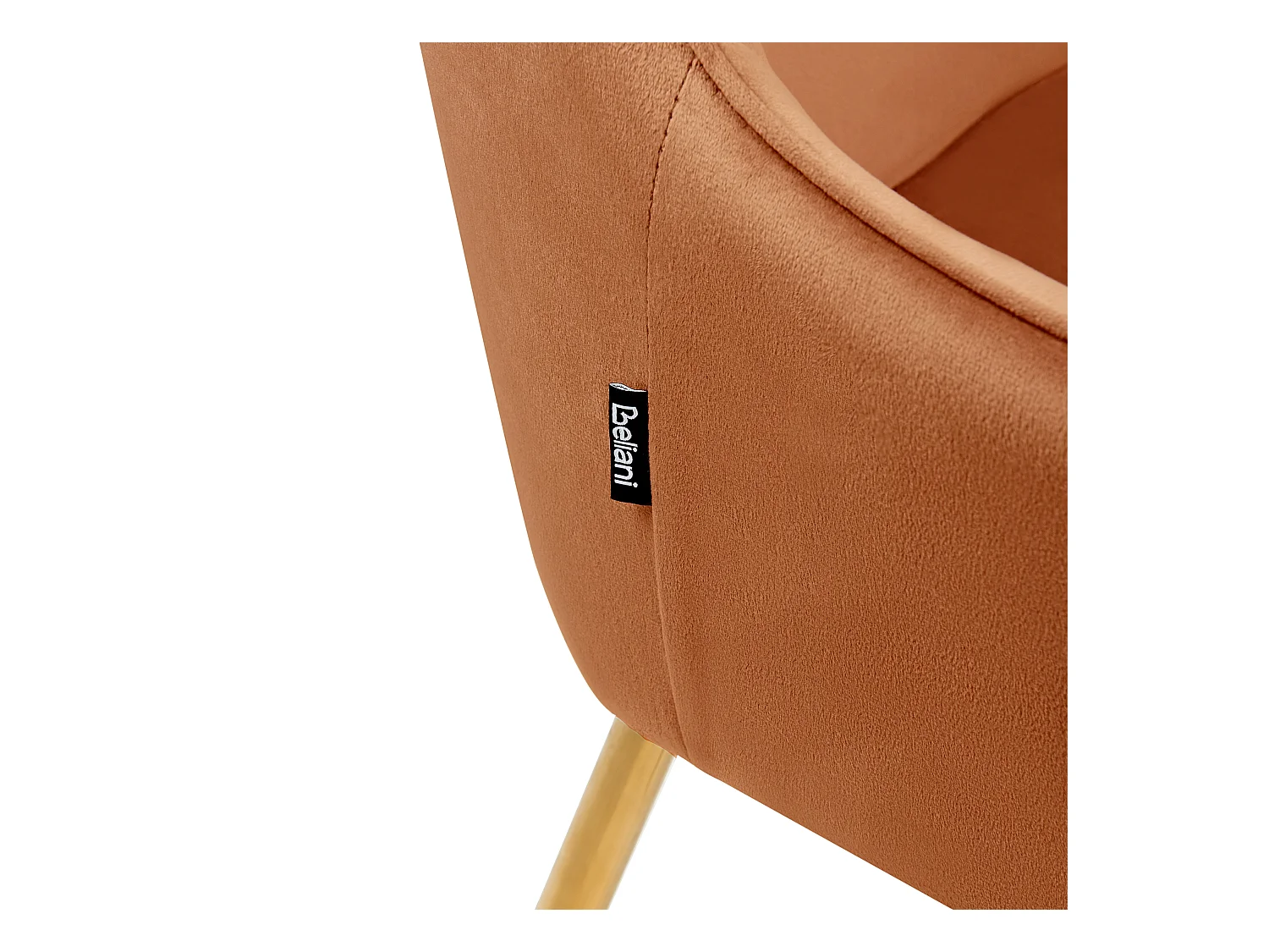 Zestaw 2 krzeseł do jadalni LOVERNA Welur Pomarańczowy