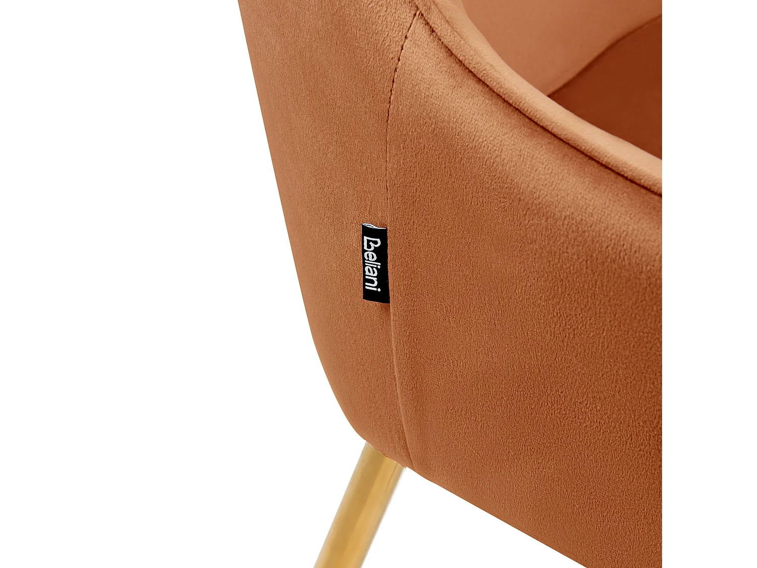 Esszimmerstuhl 2er Set LOVERNA Samtstoff Orange