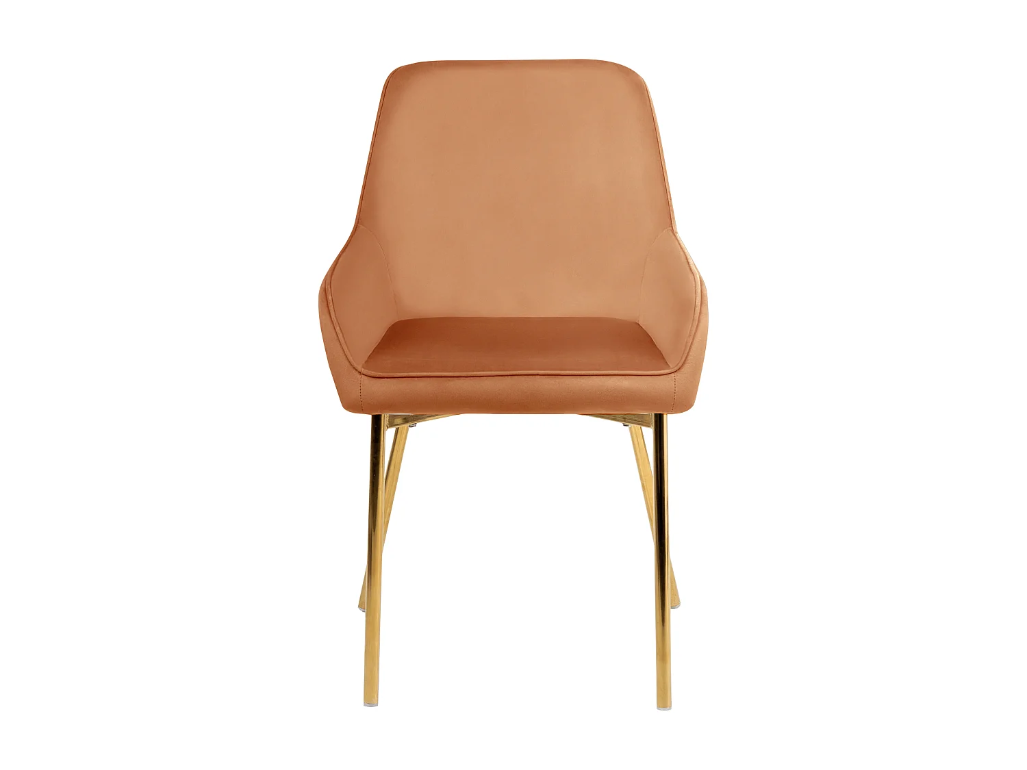 Lot de 2 chaises de salle à manger LOVERNA Velours Orange