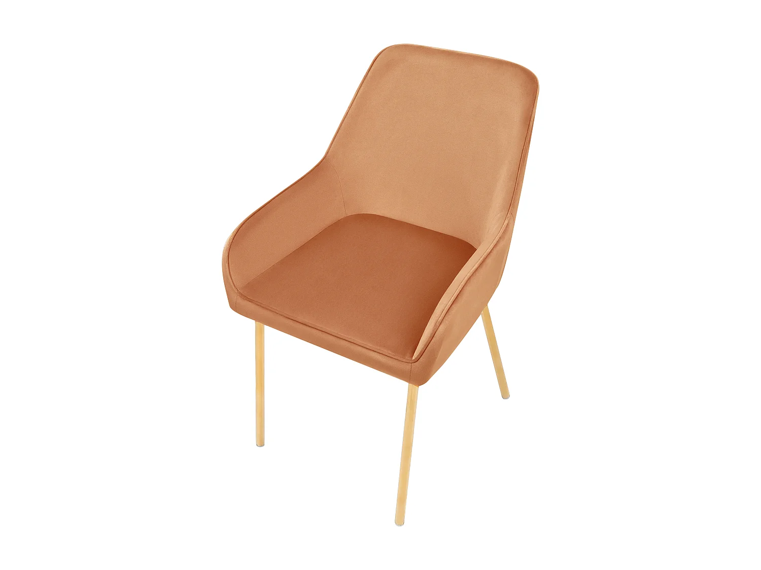 Lot de 2 chaises de salle à manger LOVERNA Velours Orange