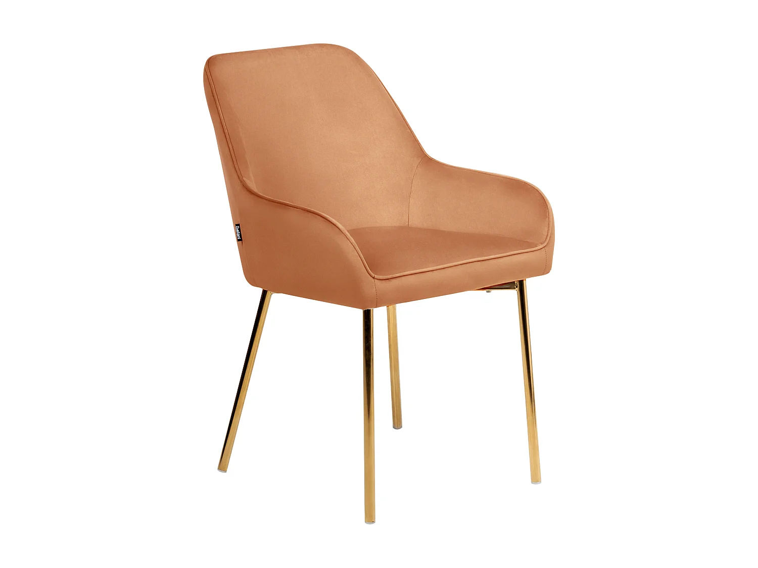 Esszimmerstuhl 2er Set LOVERNA Samtstoff Orange