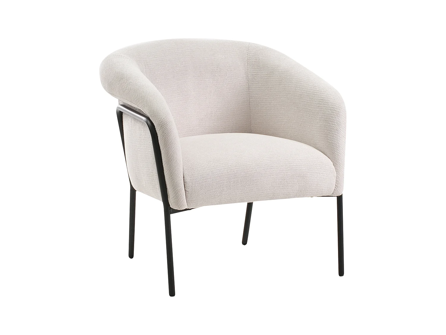 Fauteuil KROSSEN Tissu Beige clair