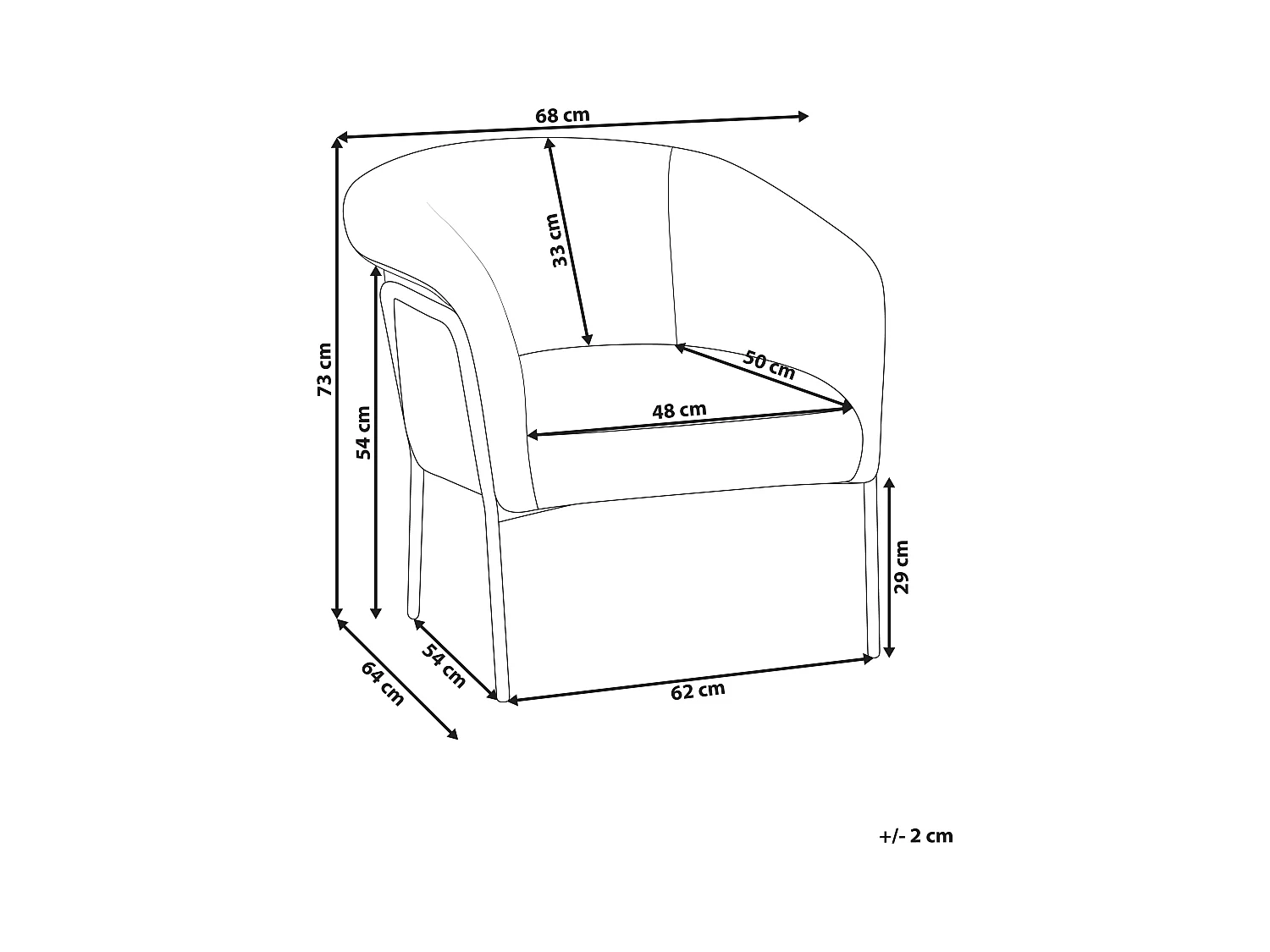 Fauteuil KROSSEN Tissu Beige clair