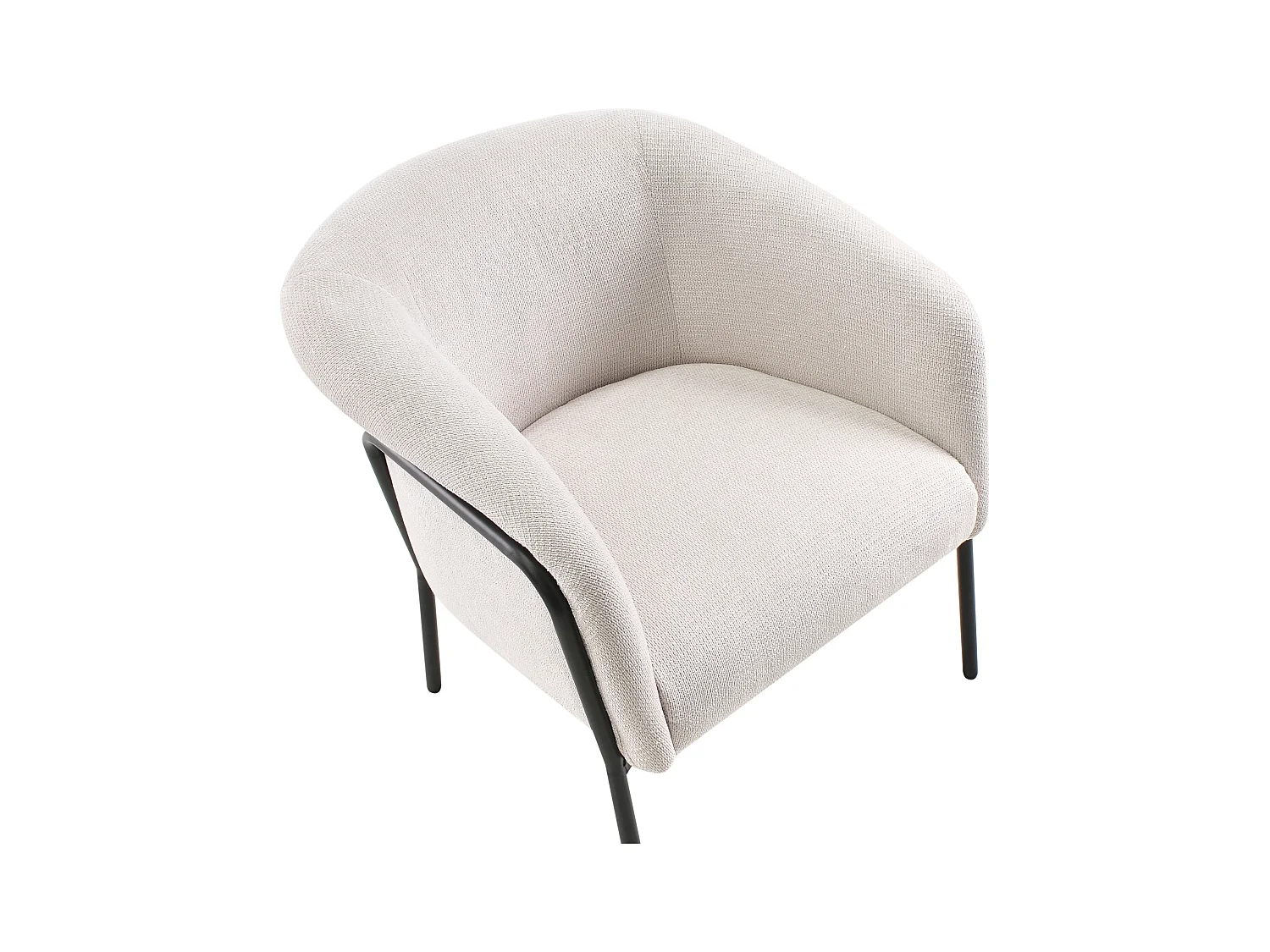 Fauteuil KROSSEN Tissu Beige clair