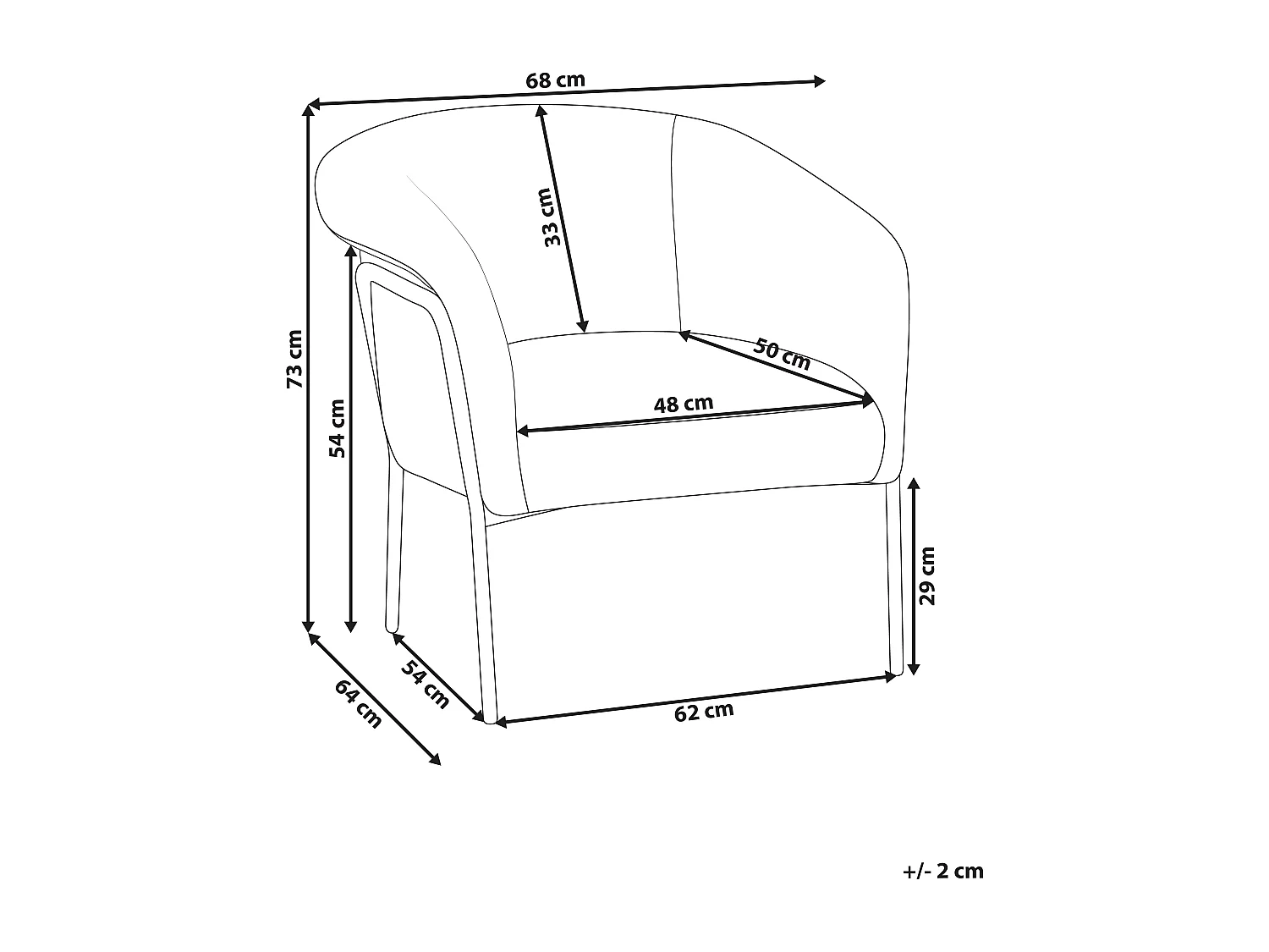 Fauteuil KROSSEN Stof Lichtbeige