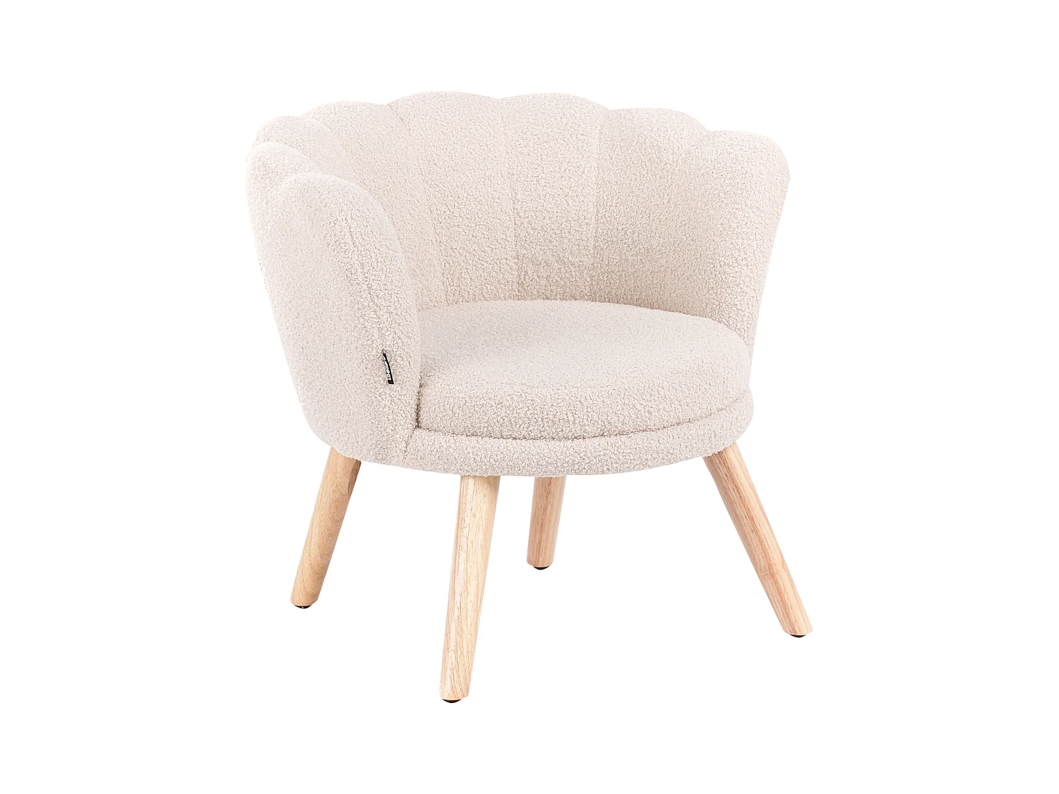 Poltrona per bambini bouclé beige chiaro HALBY