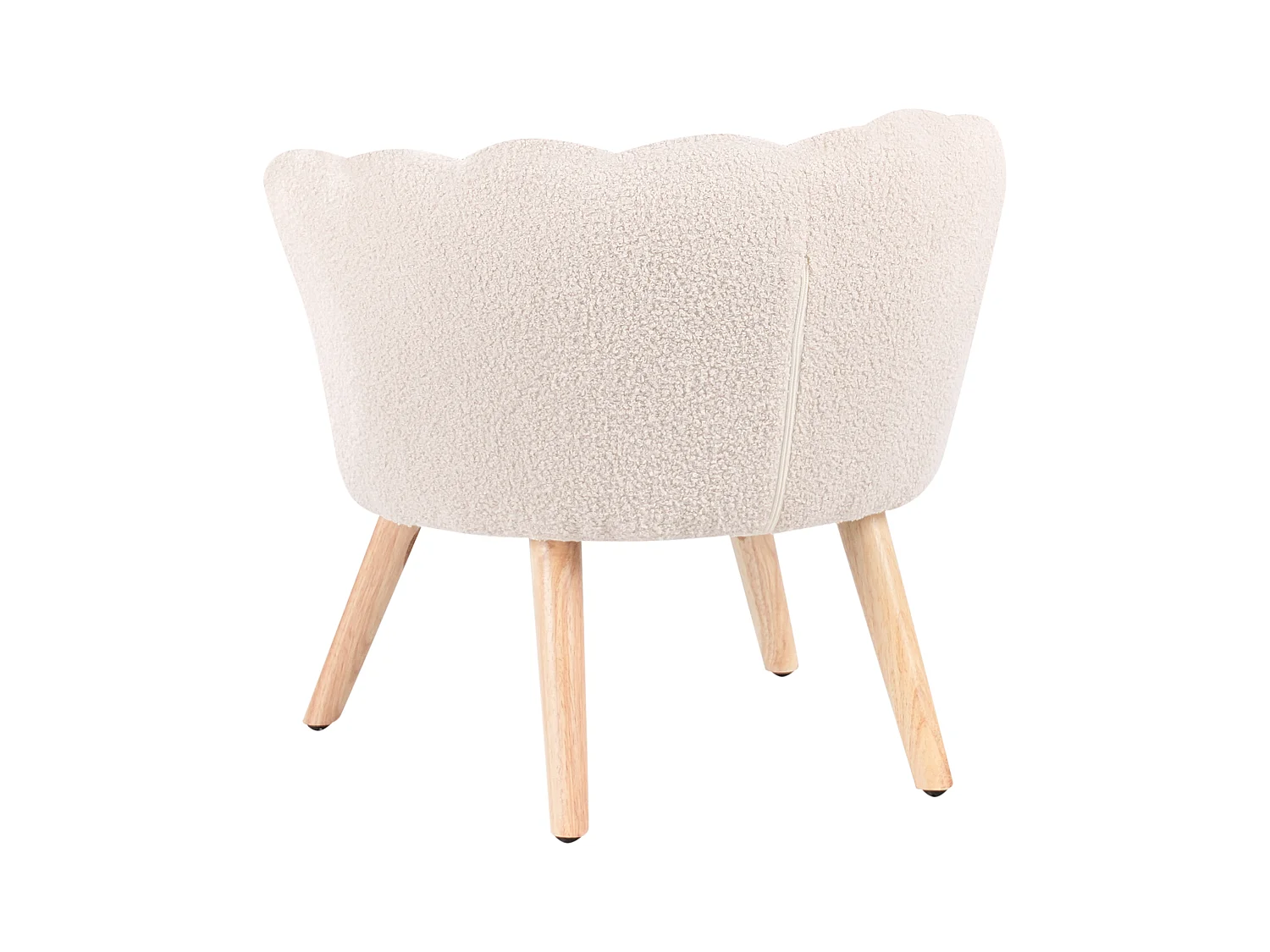 Poltrona per bambini bouclé beige chiaro HALBY