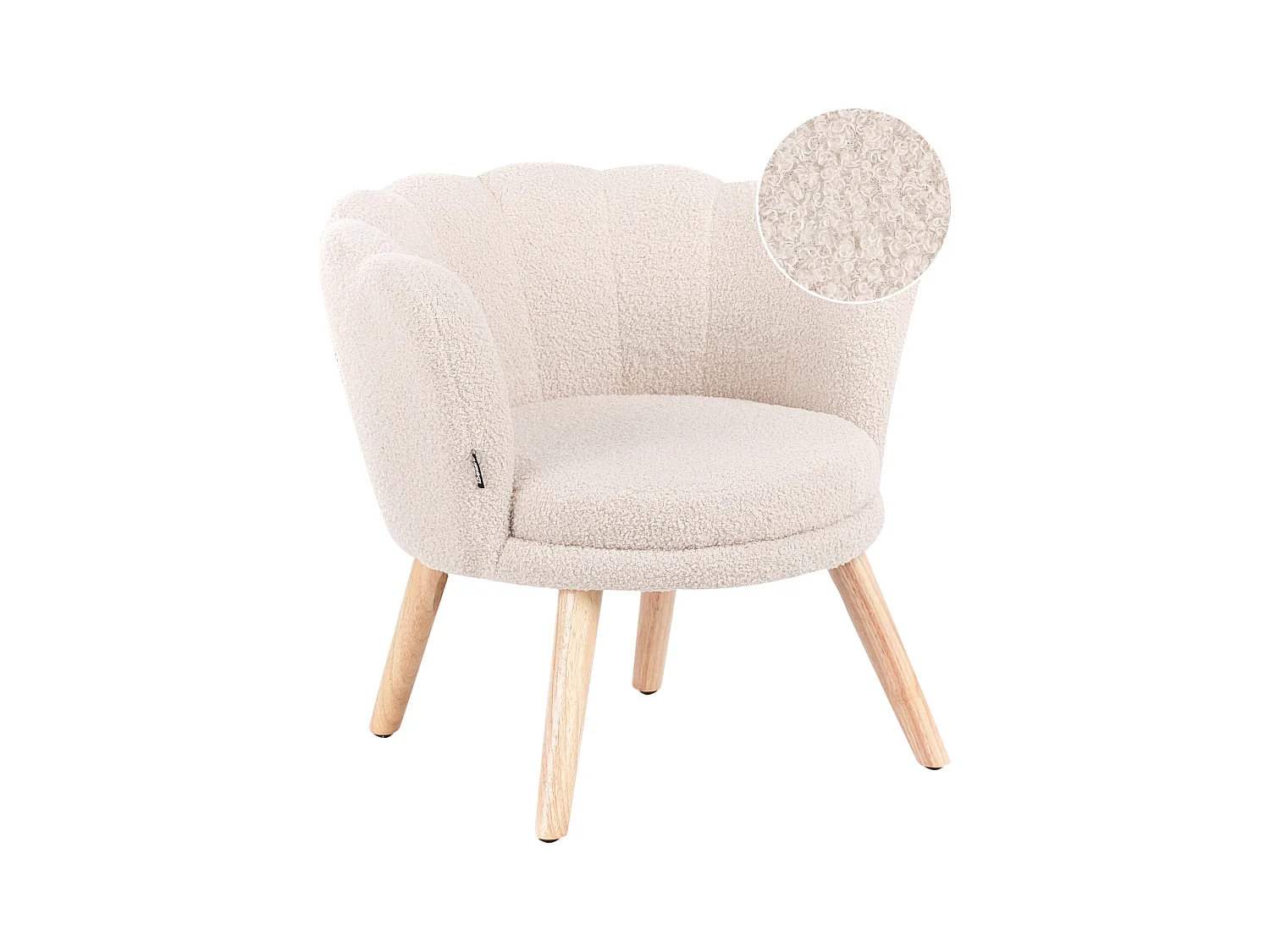 Fauteuil pour enfants HALBY Bouclé Beige clair