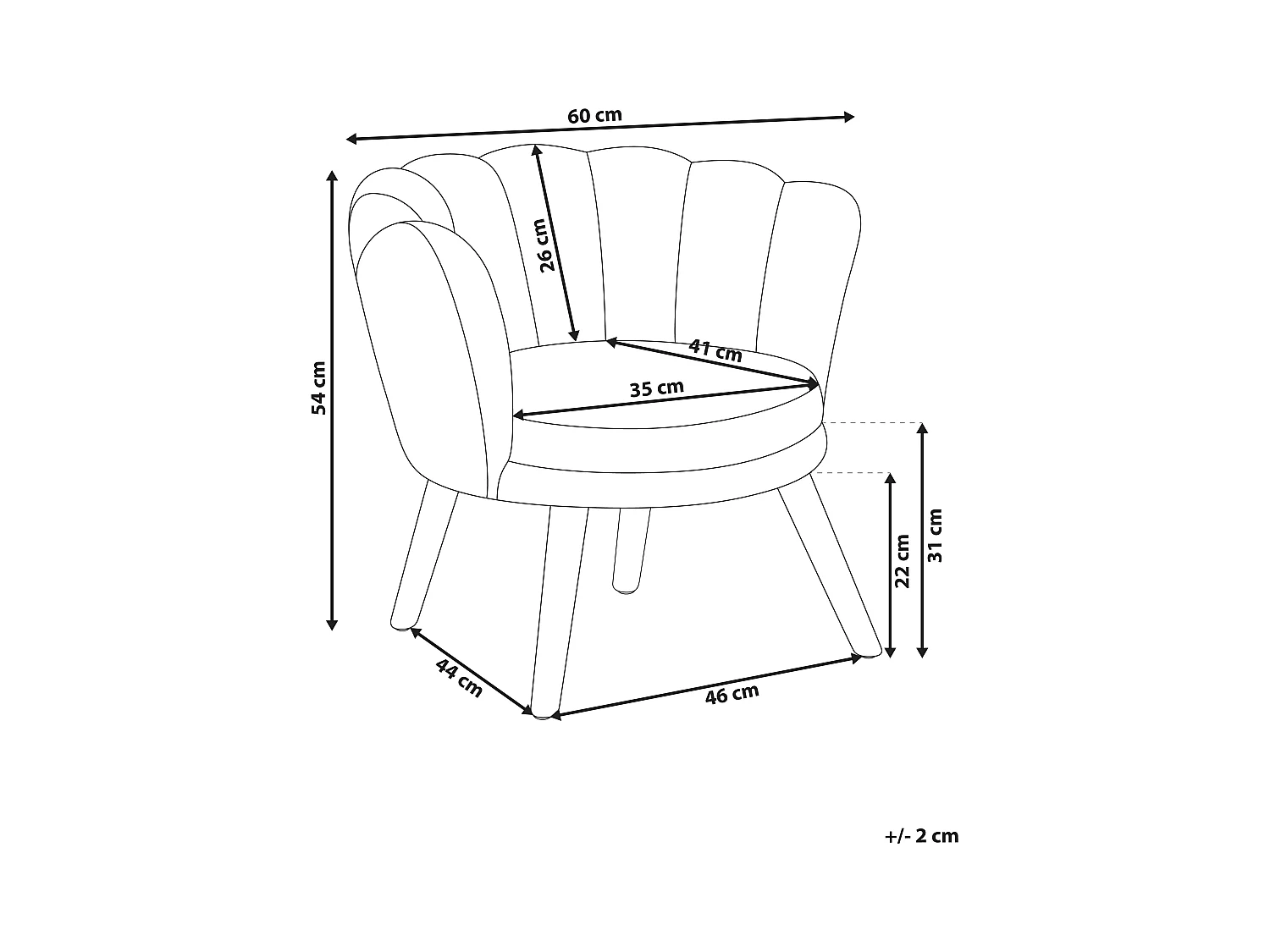 Kindersessel Bouclé hellbeige HALBY