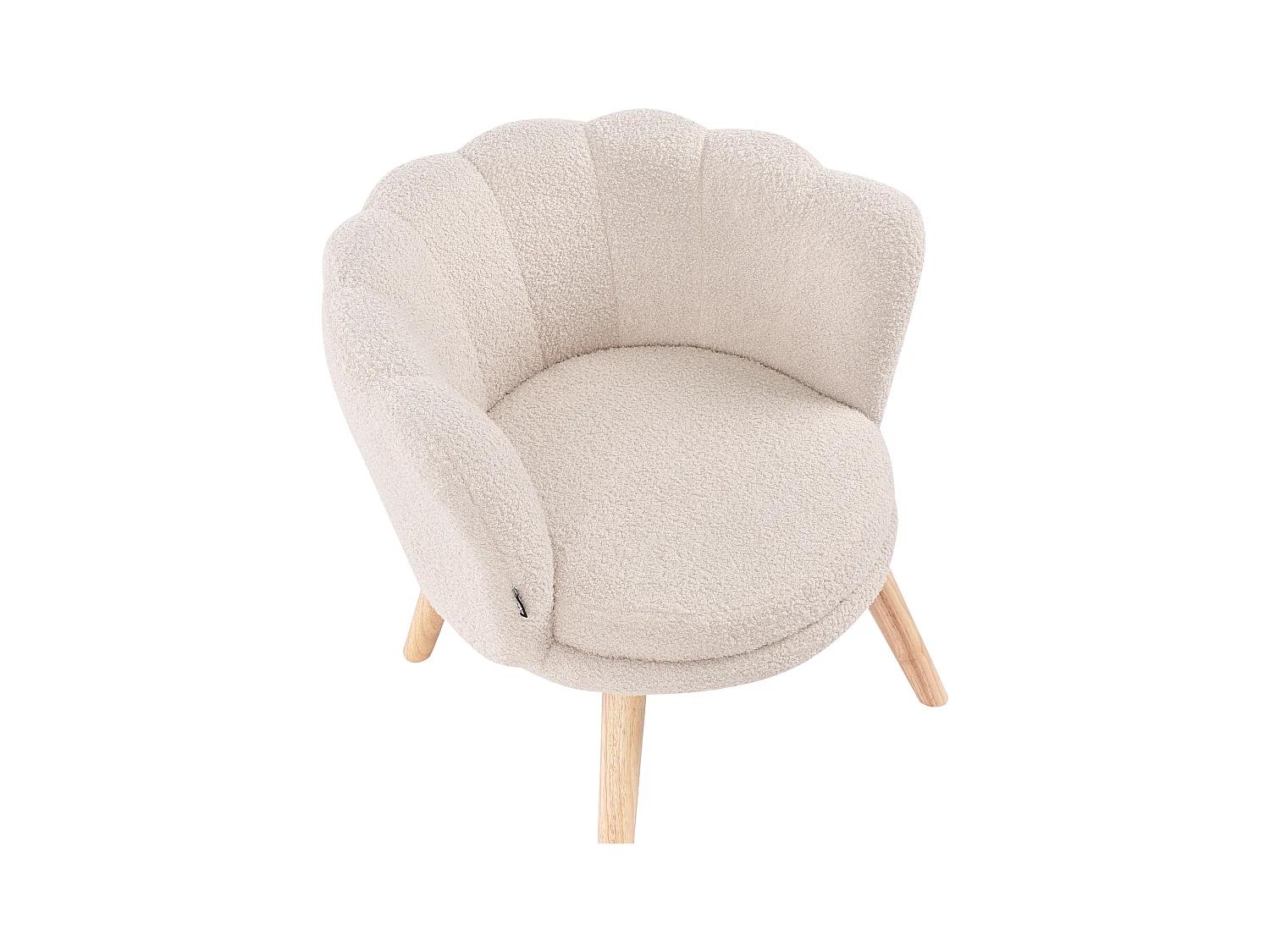 Kindersessel Bouclé hellbeige HALBY