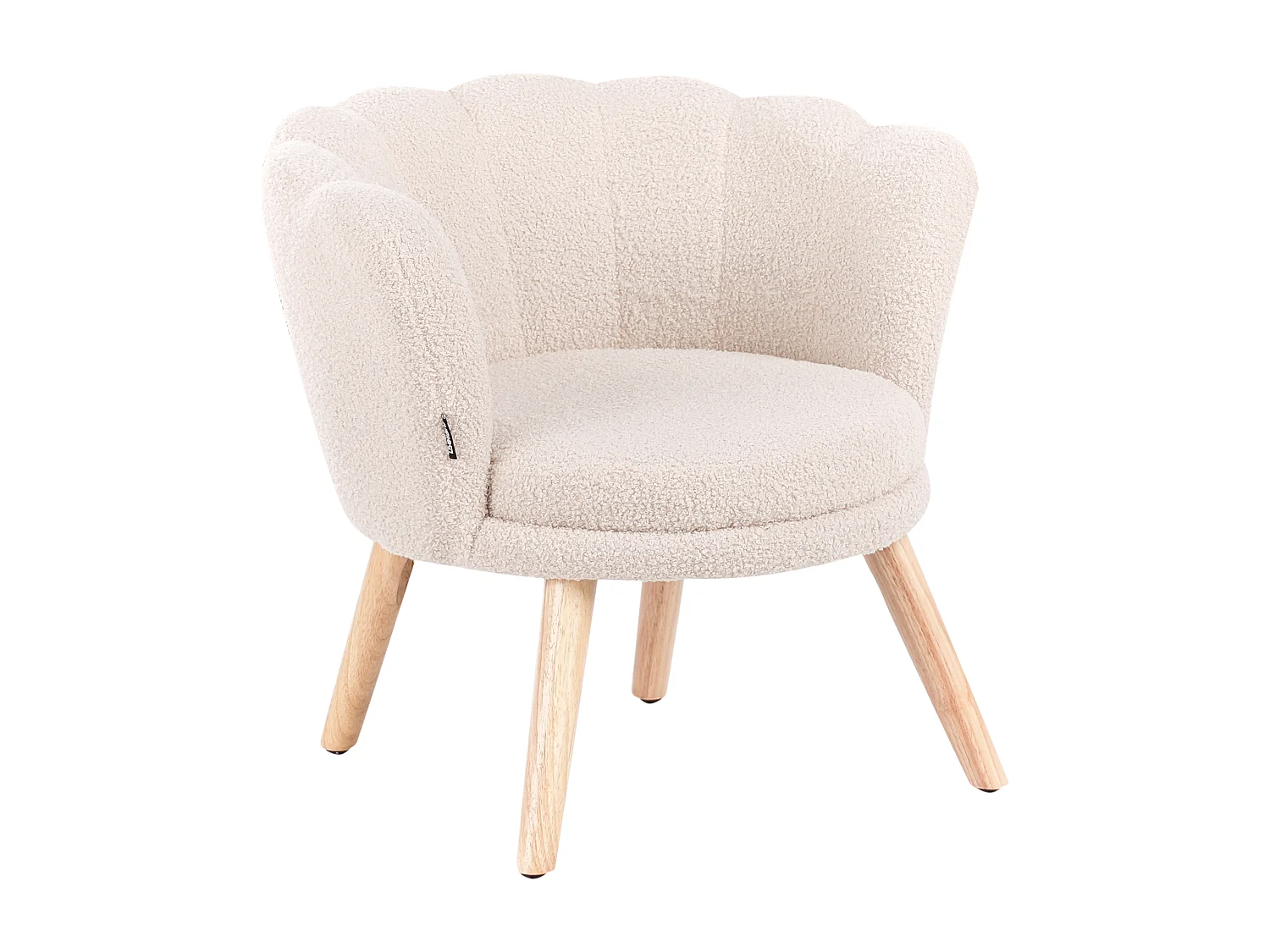 Poltrona per bambini bouclé beige chiaro HALBY