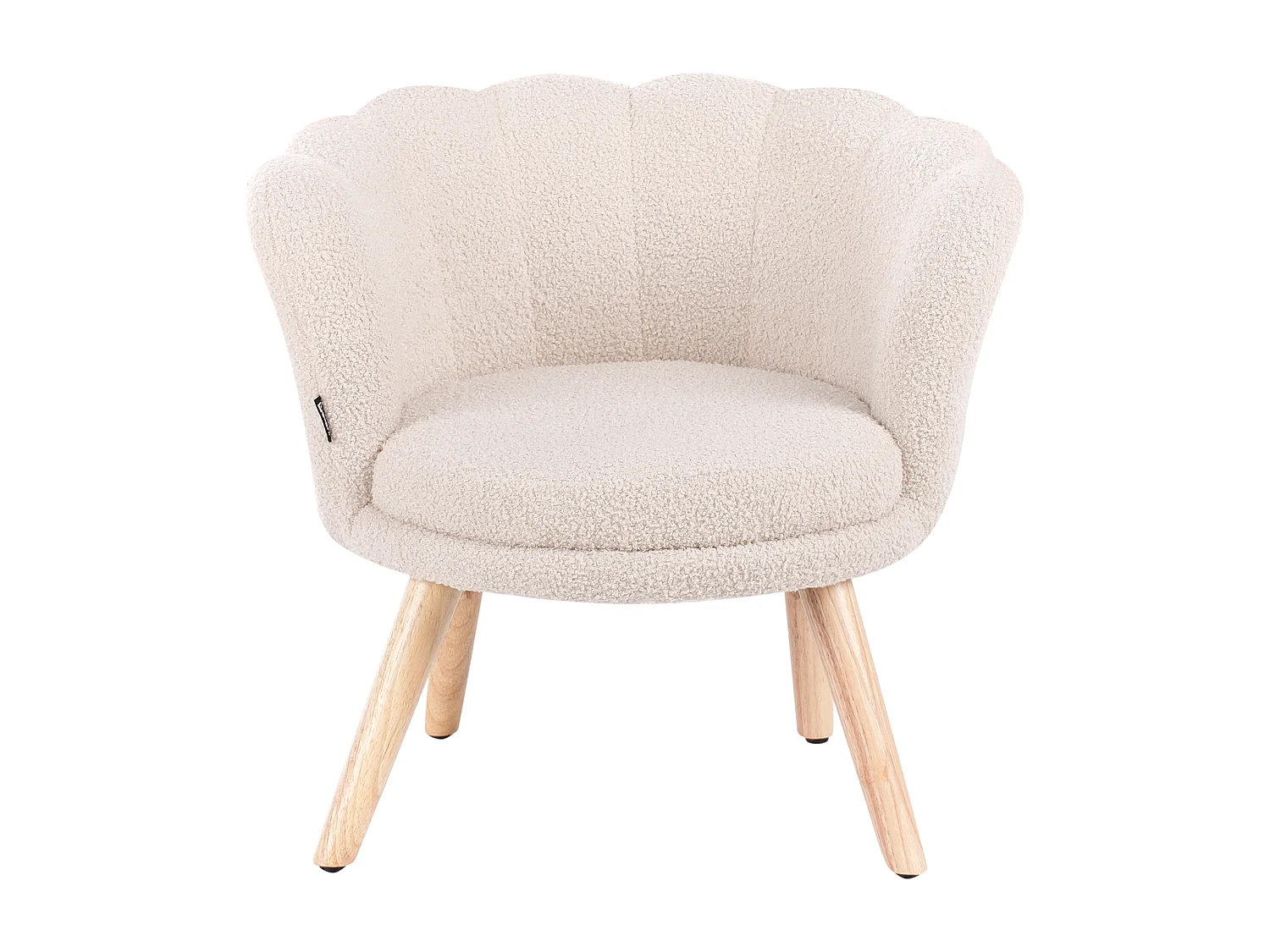 Poltrona per bambini bouclé beige chiaro HALBY