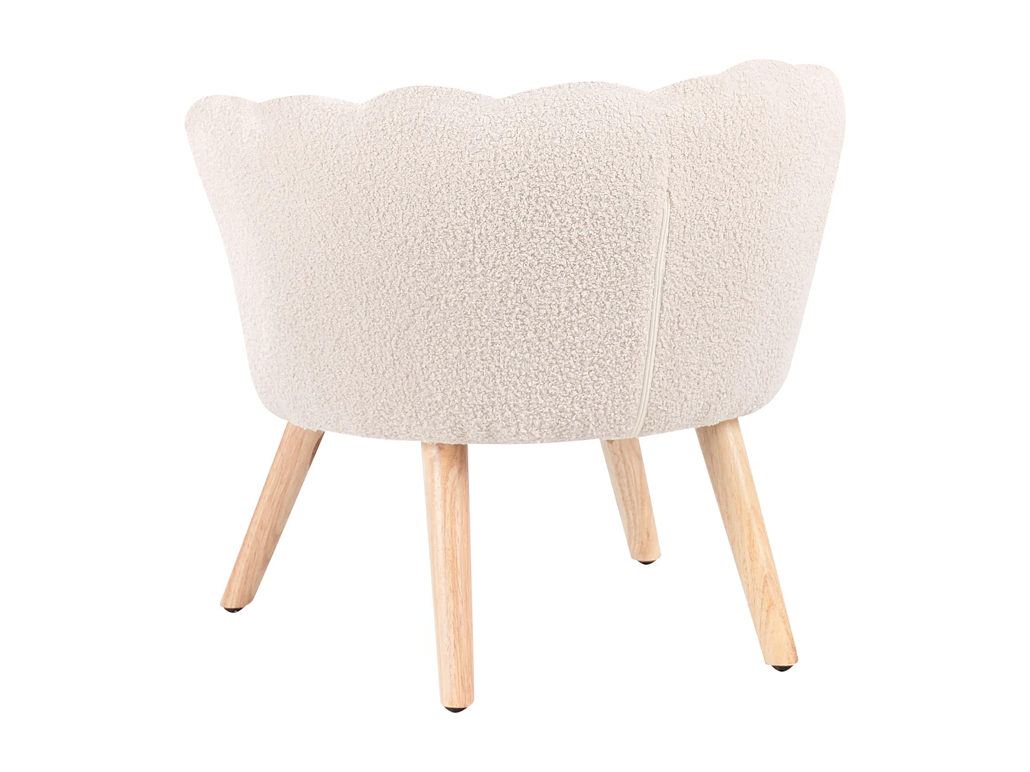 Poltrona per bambini bouclé beige chiaro HALBY